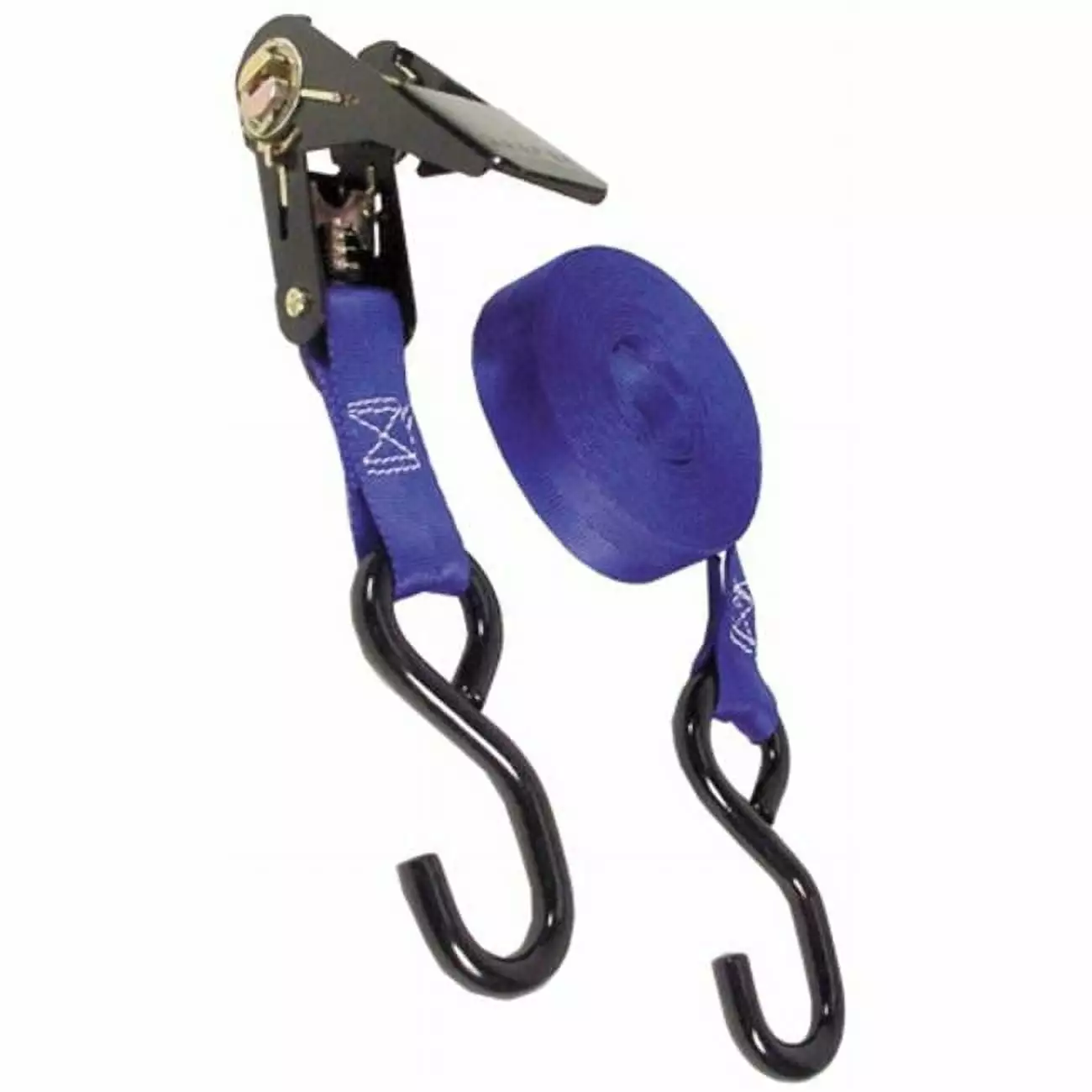 Hampton Products Keeper 1 in. x 14 ft. Ratchet Tie Downs - Blue - 1500 lbs Break Strength