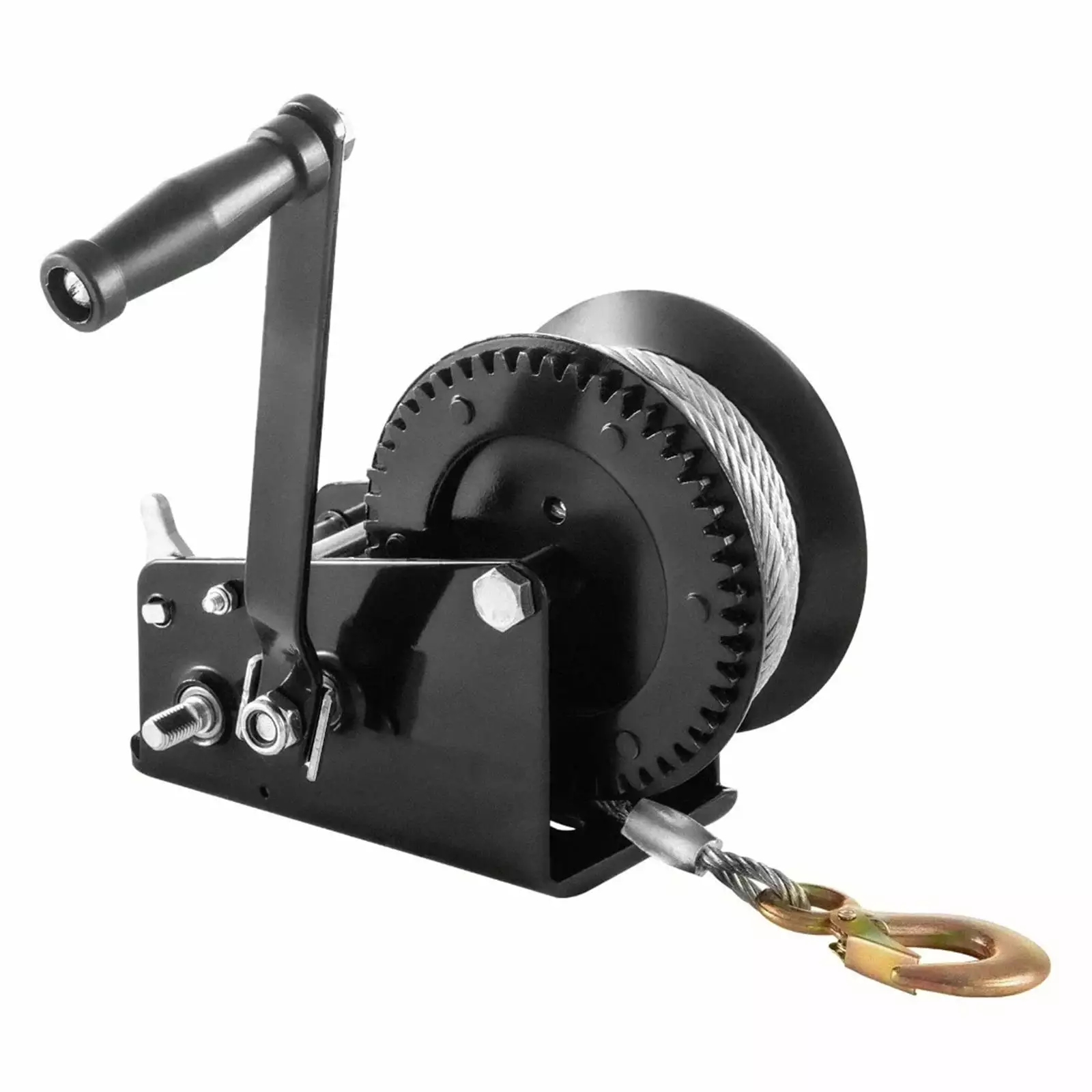 Hand Winch 3500LBS Heavy-duty Hand Crank W/ 33FT Steel Cable For Boat/SUV .Long Lasting