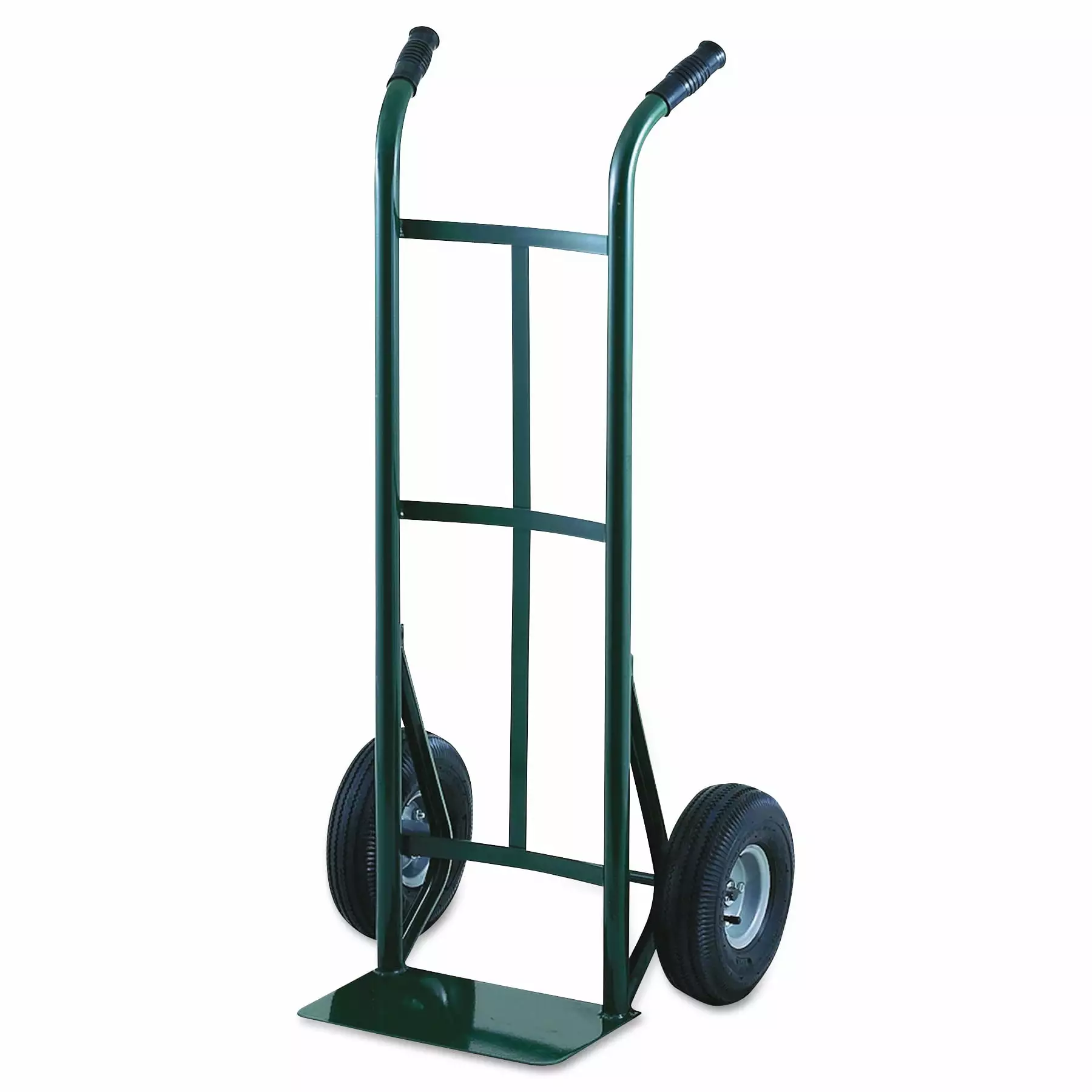 Harper Trucks Steel Hand Truck. 600lb Cap.. 7x14 Plate. Dual Handle. Pneumatic Wheel