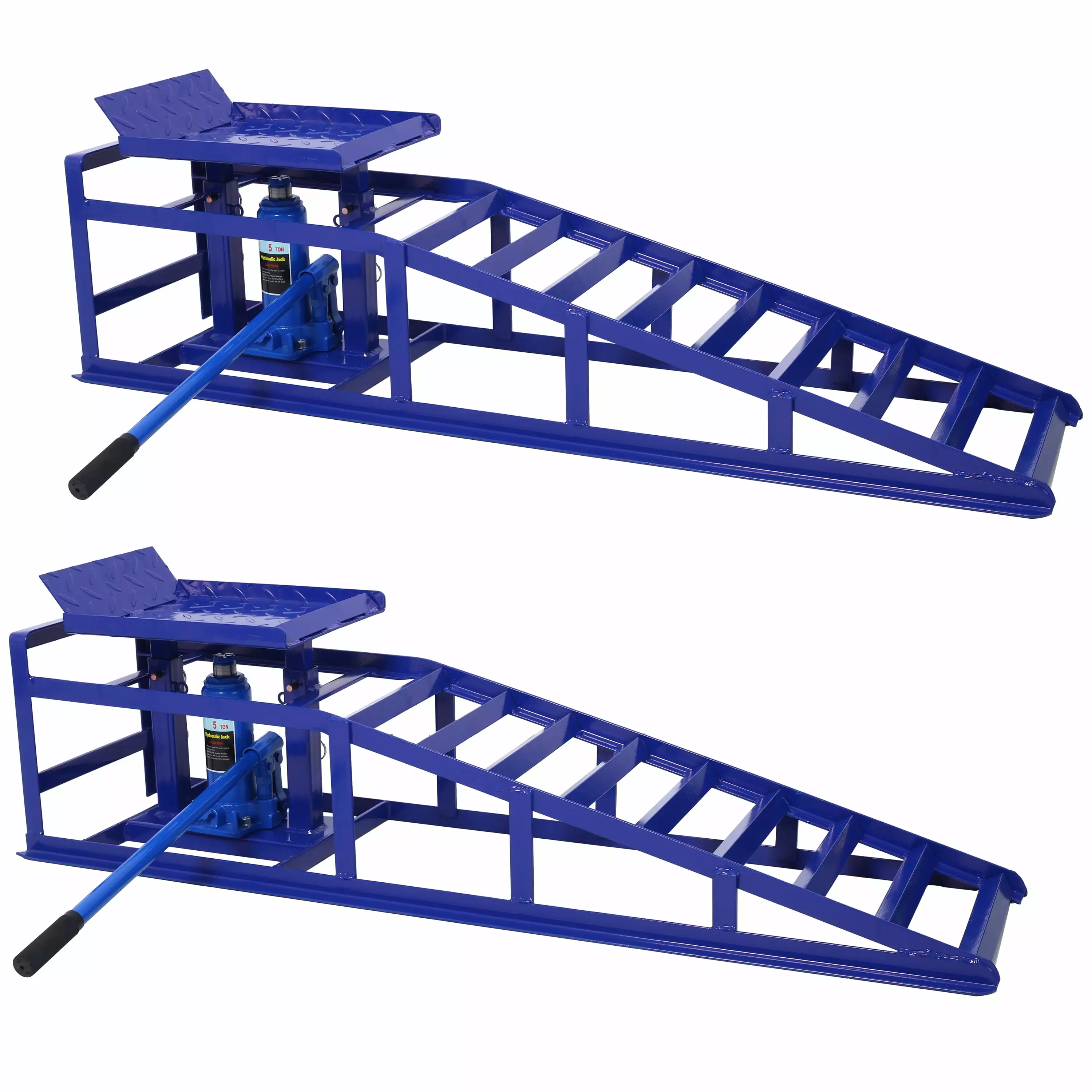 Heavy-Duty Black 5 Ton Cars & Trucks Service Ramps Lifts Adjustable Height & Premium Steel Quality