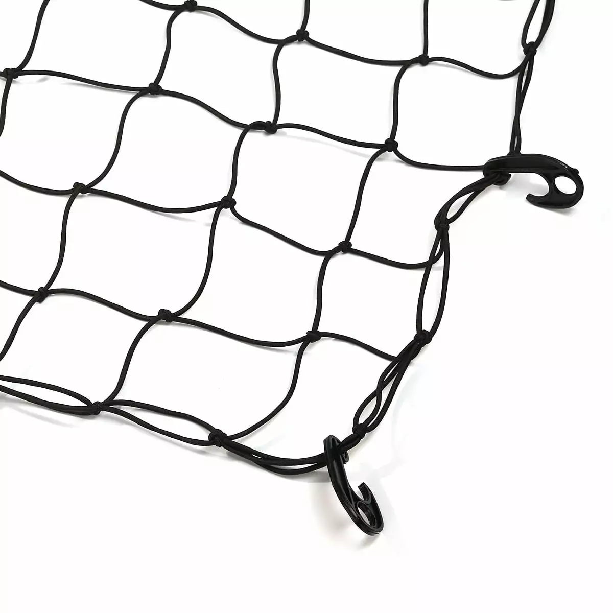 Heavy Duty Stretchable Latex Bungee Cargo Net 120*90cm Car Roof Netting with 12pcs Plastic Hooks