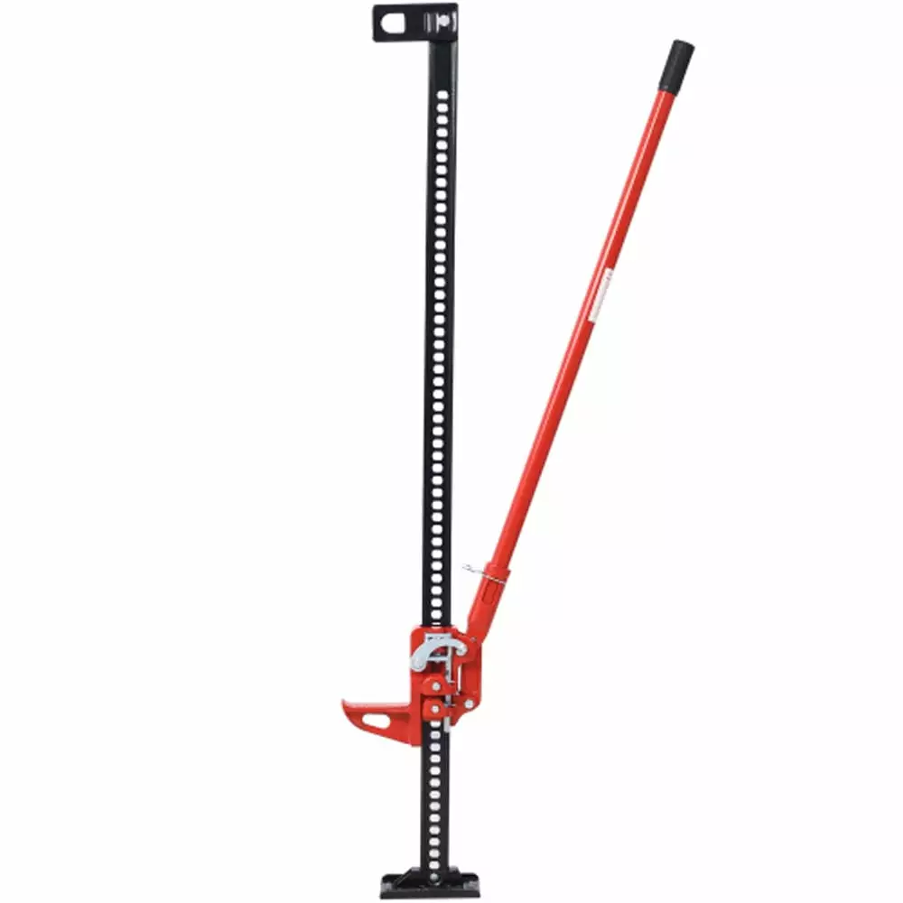 High Lift Farm Jack.60 Utility Farm Jack. 7000 lbs Capacity Ratcheting Off Road Utility Jack. Heavy-Duty Farm Jack for Tractor. Truck. SUV. Bumper Lift. Red