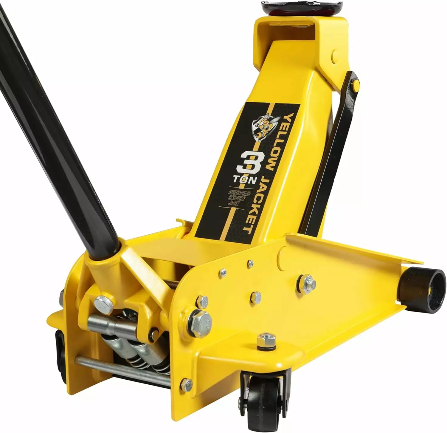 Hydraulic Floor Jack. Quickly Lift Car Jack with Dual Pumps. Heavy Duty Steel Service Jack. 3 Ton (6600 lb) Capacity