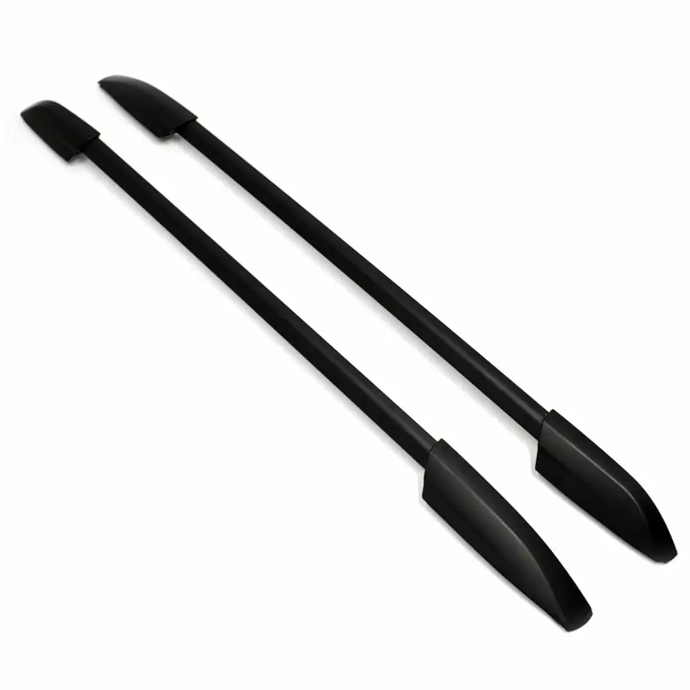 Ikon Motorsports Compatible with 08-13 Toyota Highlander OE Factory Style Black Roof Rack