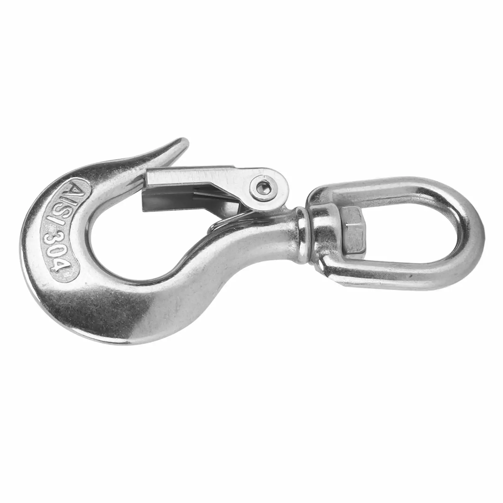 Industrial supplies Swivels Eye Lifting Hook Stainless Steel Safety Lifting Hook for Engineering Cranes650KG Lifting rigging