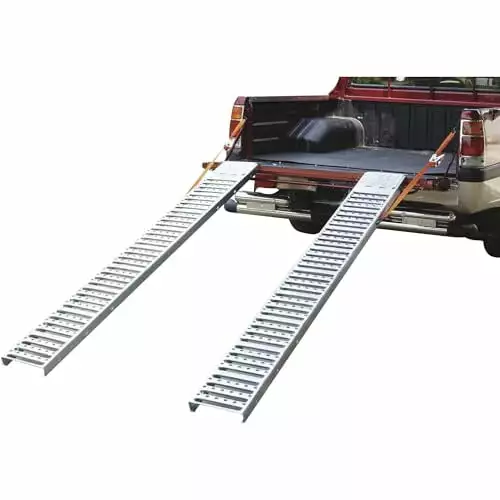 Ironton Non-Folding Steel Loading Ramp Set- 1000-Lb Total Capacity 6ftLx9inW