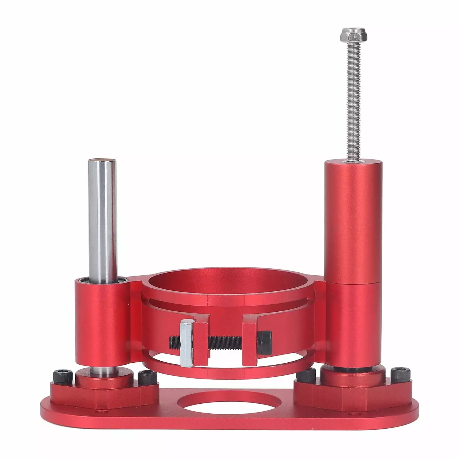 JWB-Router Lift Base Maximum 47mm Height Aluminum Alloy Stainless Steel Rod Woodworking Lifting Table Base