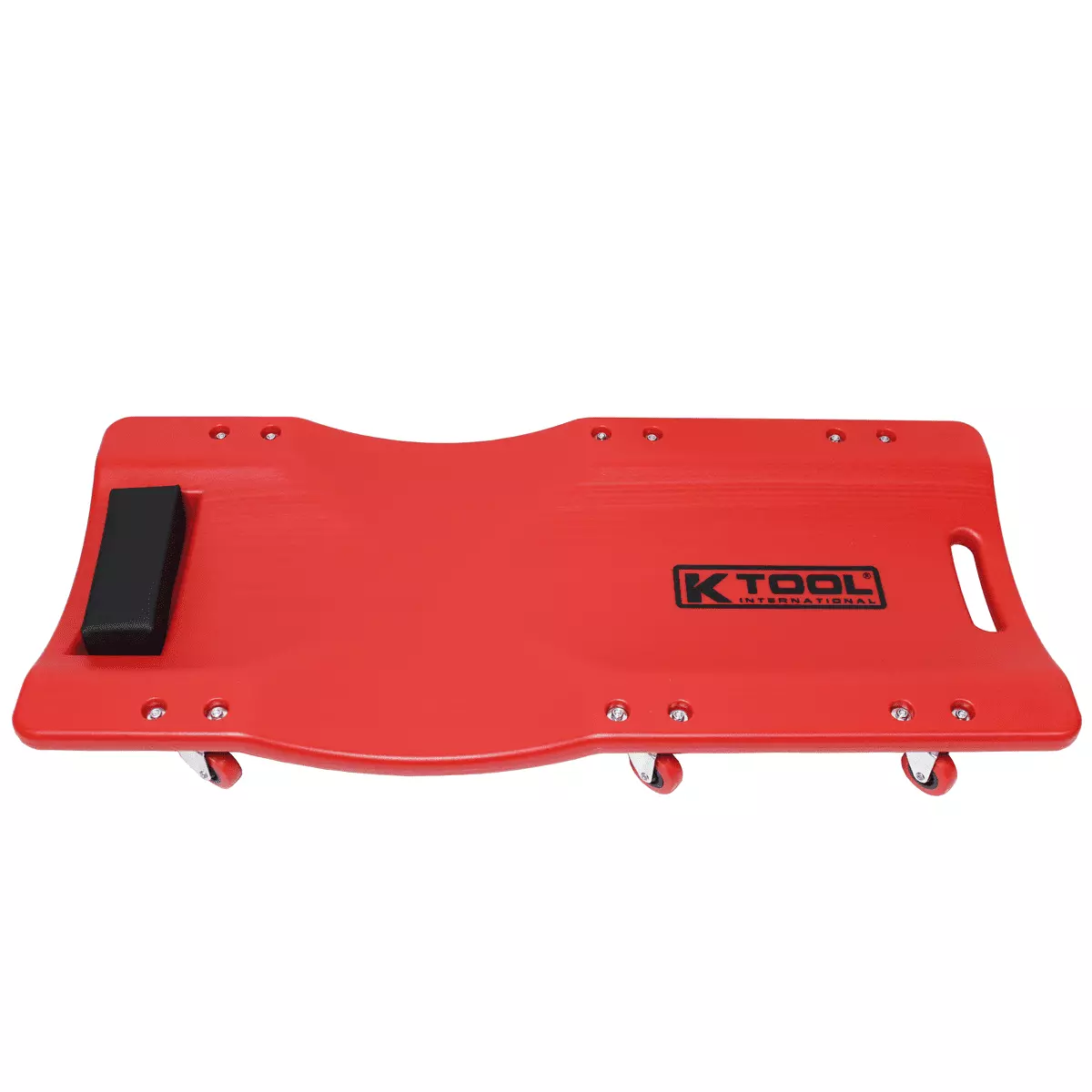 K Tool International 74936 36 Automotive Floor Creeper for Garages. Repair Shops and DIY. HDPE Plastic. Body Fitting Design. Padded Headrest. Built-in Handles. 2 Swivel Casters. 300lb Capacity. Red