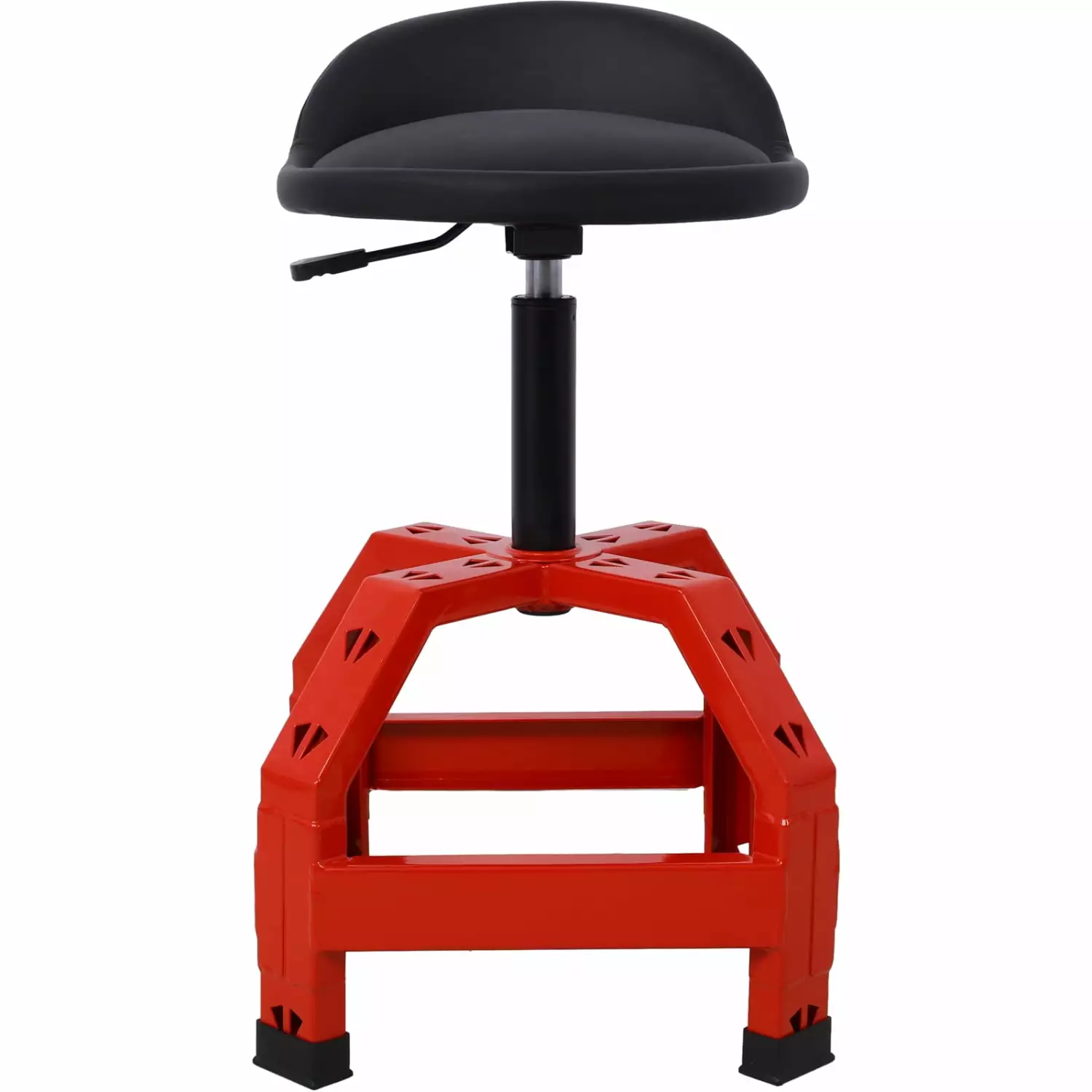 Pneumatic 360 Degree Swivel Stool. Mechanics Rolling Creeper Seat. Heavy Duty Mechanics Stool. Red