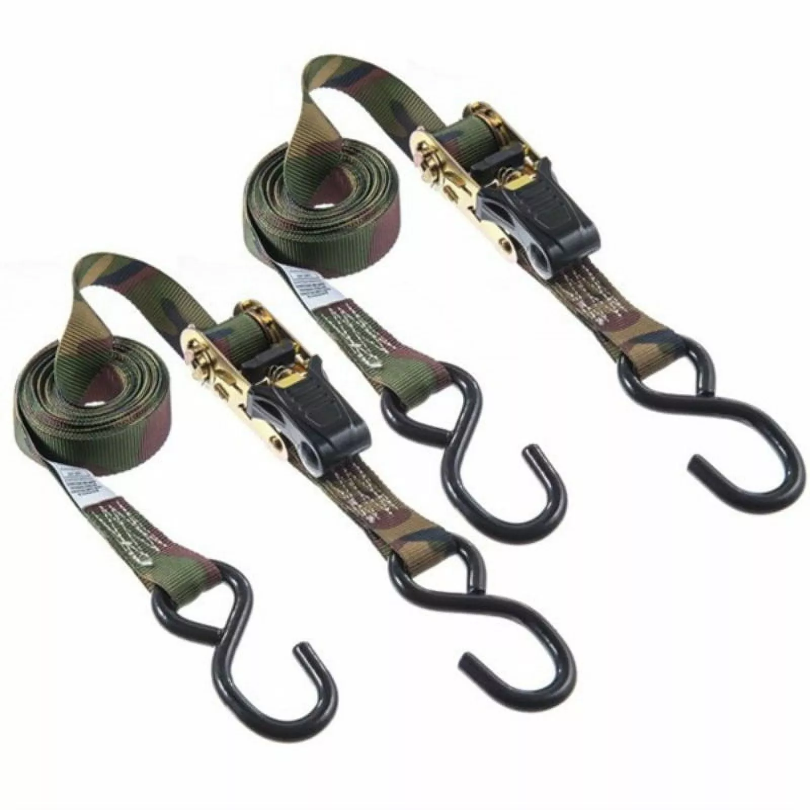 Tie Down Straps. 4Pcs Adjustable Buckle Lashing Straps. 500x2.5cm Cinch Strap (Black)