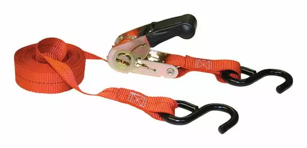 Keeper 1 in. W X 13 ft. L Black/Orange Ratchet Tie Down Strap 400 lb 1 pk