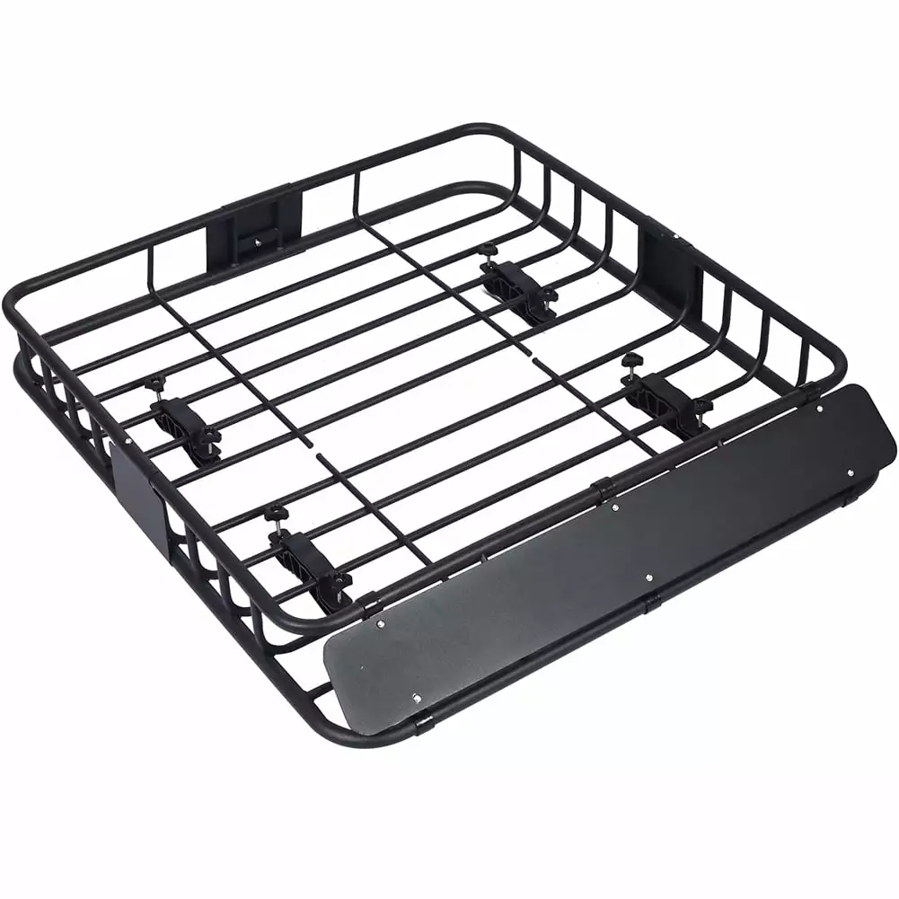 Kselythan Rooftop Cargo Carrier Basket Motoring Roof Rack. Heavy Duty Steel Weather Resistant Top Mount Luggage Camping Gear Storage Cargo Rack Compatible With Truck SUV Transport