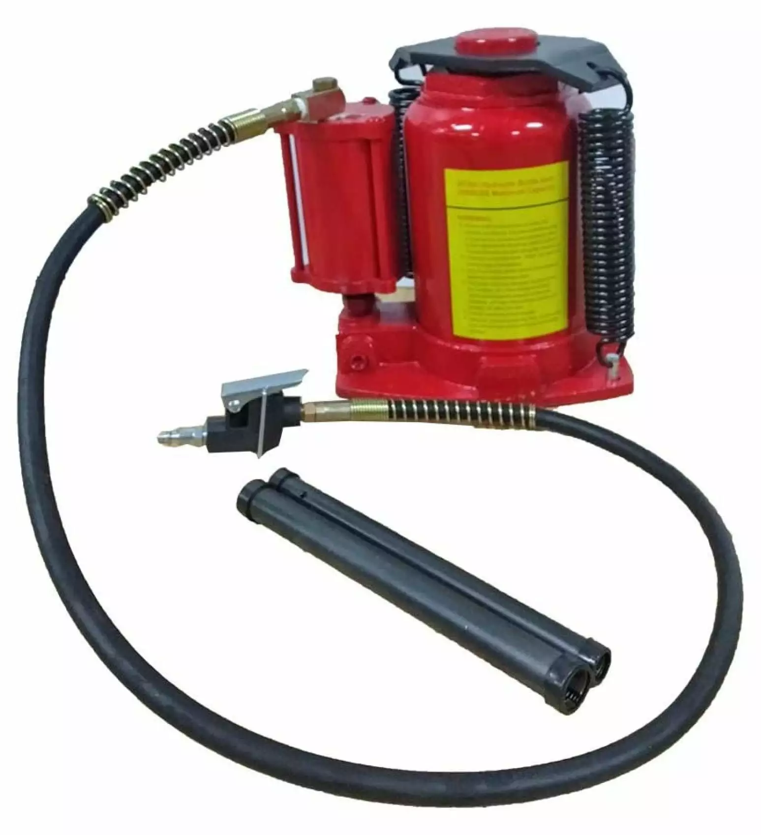 LeCeleBee Air Hydraulic Bottle Jack 32 Ton 64000lb Heavy Duty Air-Operated Portable Manual Hydraulic Bottle Jack Lift Auto Repair Tool Red for Auto Truck RV Repair