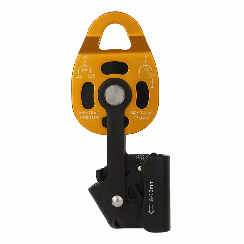 Lierteer One-Way Pulley Lifting Heavy Objects Pull-Up Tool Ascenders Lifter Drag Lifting gold