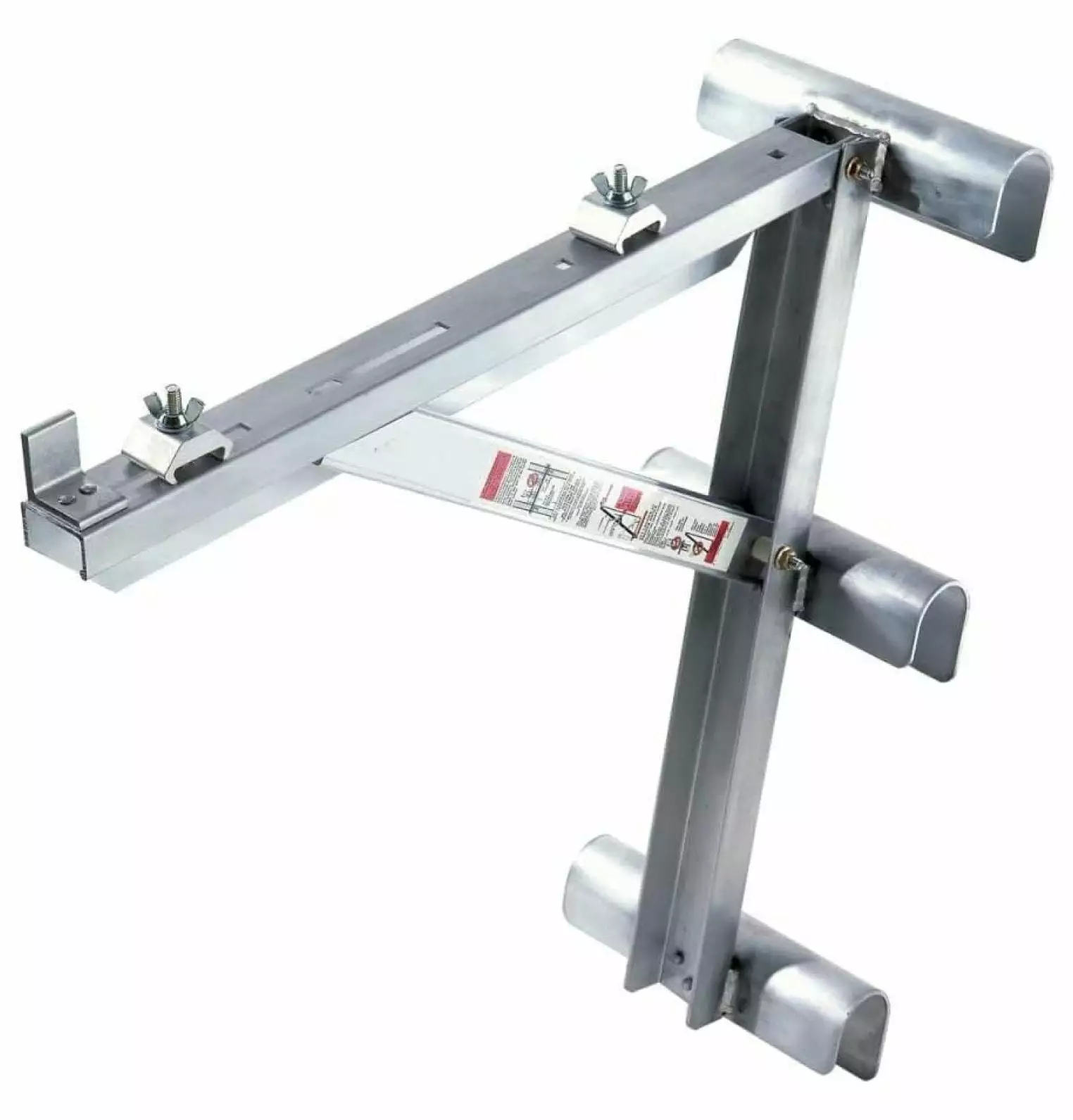 LzerLyh AC10-20-03 - 3 Rung Aluminum Long Body Ladder Jacks. Pair . Silver