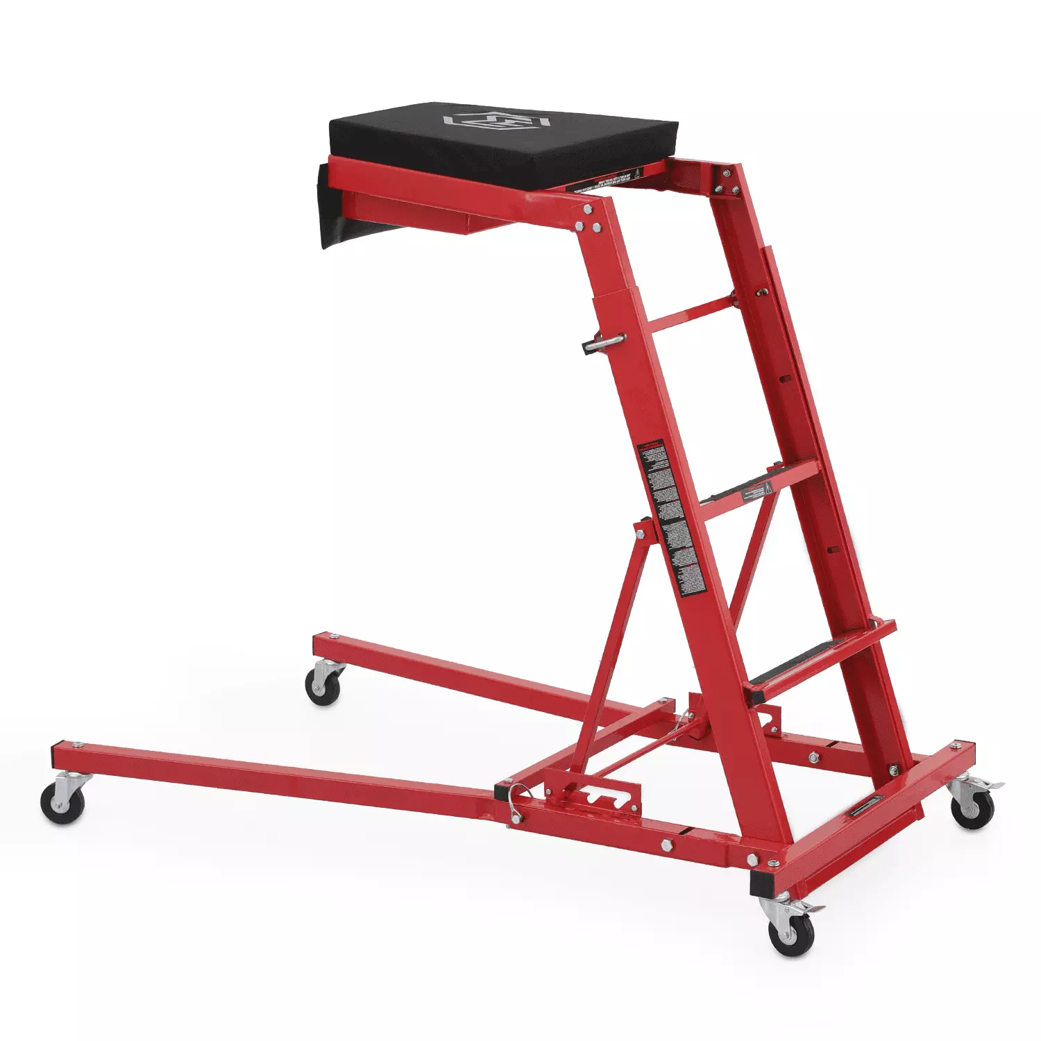 M-AUTO Foldable Creeper 400LBS Capacity. Top Side Creeper Movable Ladder with Wheels for Trucks Workstation and Home Garage. Red