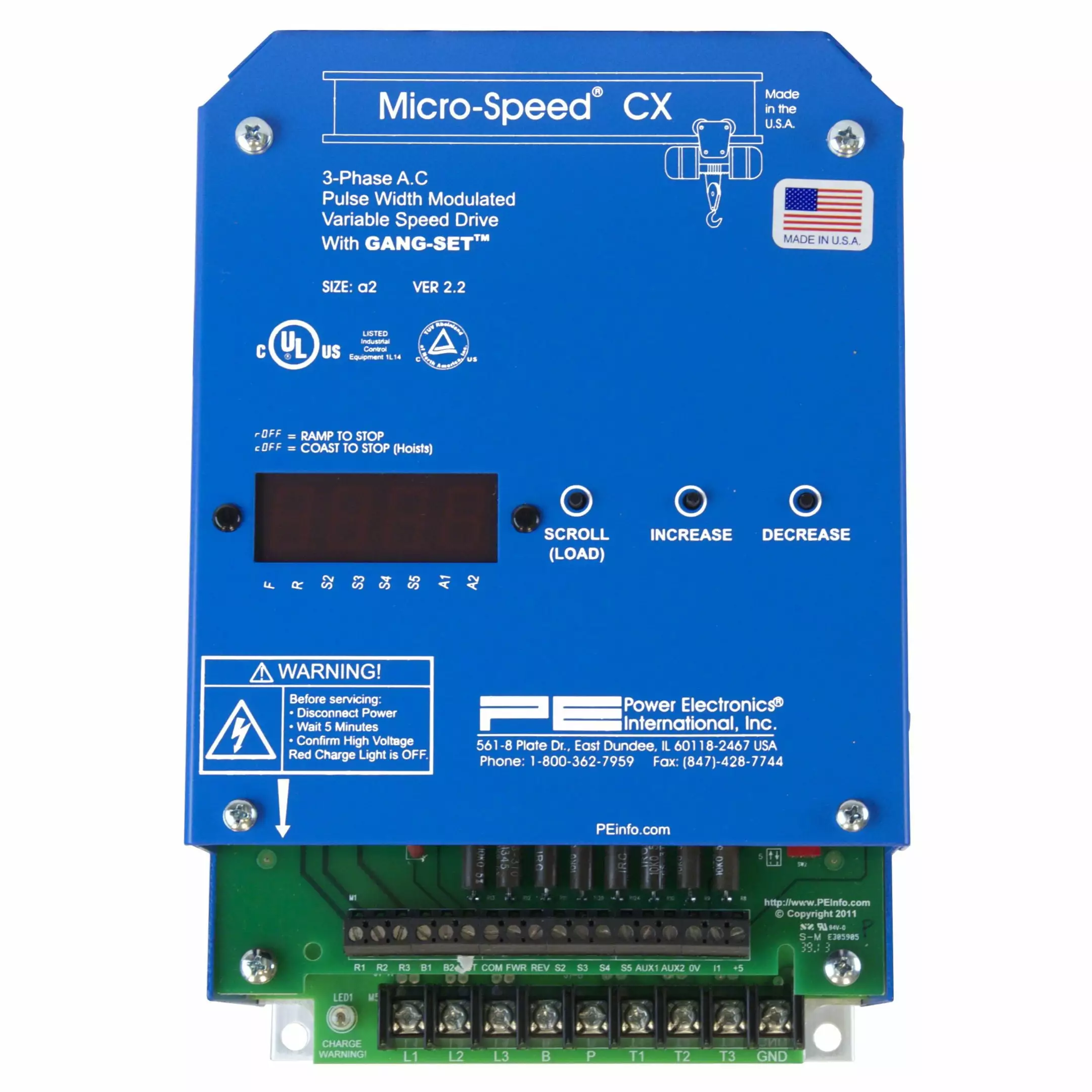 M157CXR: 1.8 Amp 1HP 575V VFD With Internal Regeneration Resistors