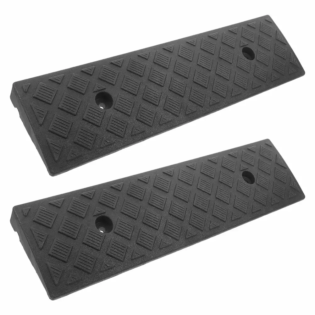 Manlingda 2pcs Step Pads Threshold Ramp Indoor Home Entrance Ramps Outdoor Car Ramp