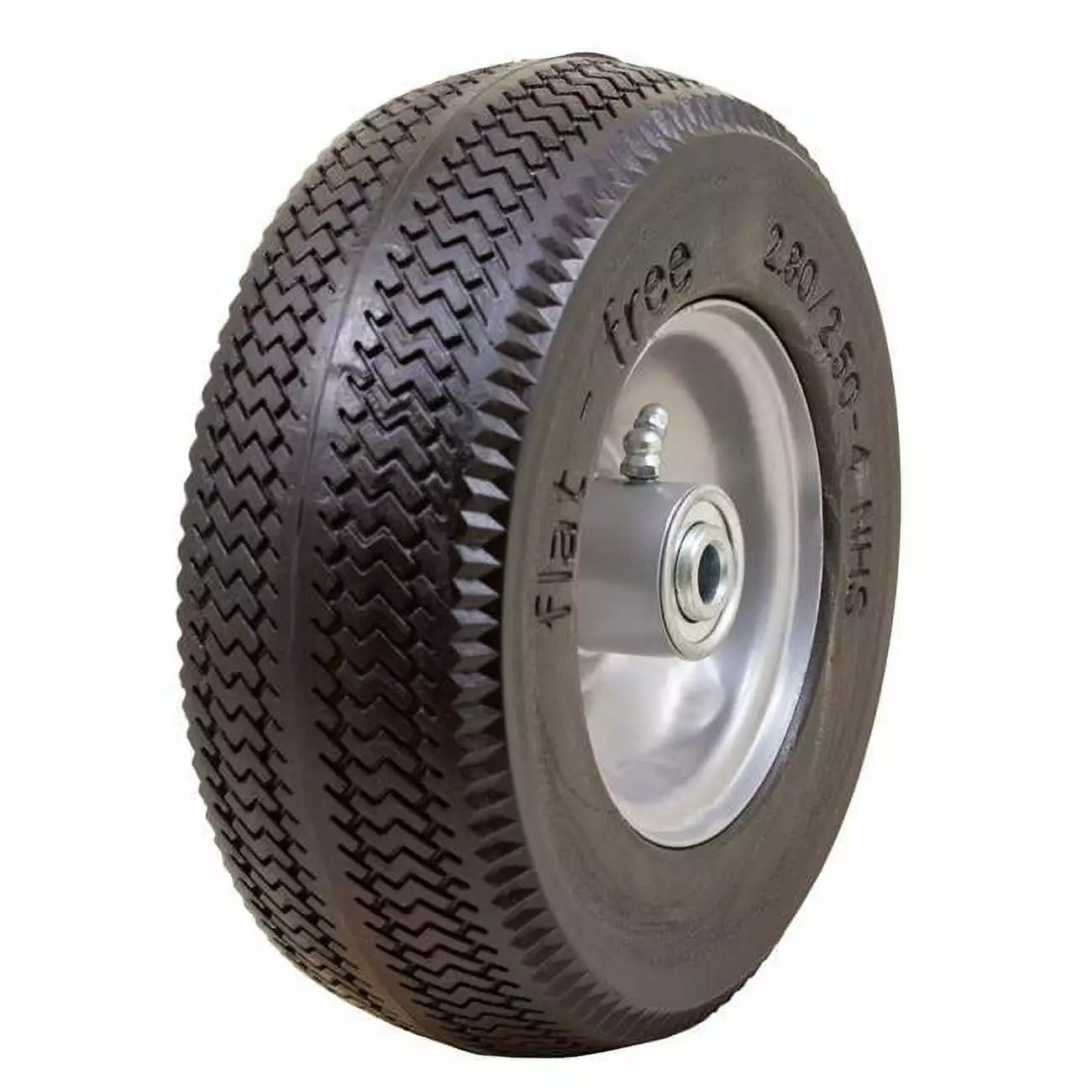 Marathon Industries 2.80/2.50-4- Flat-Free Hand Truck Tire - 3 in. Centered Hub -- Ball Bearing.