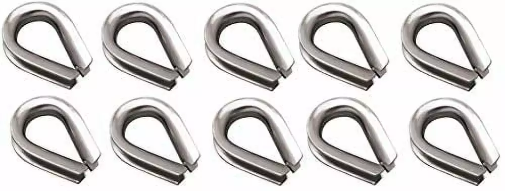 MarineNow Stainless Steel 316 Rope Thimble Marine Grade 5/16. 3/8. 1/2. 5/8. 3/4. 7/8. and 1 Choose 1. 2. 5 or 10 Pack