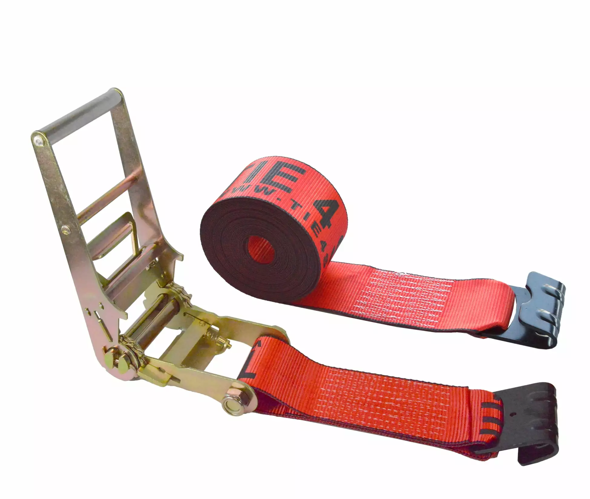 Mega Cargo Control USA 4 x 40' Ratchet Strap Flat Hook Farm Trailer Flatbed Truck Tie Down 1 Pack