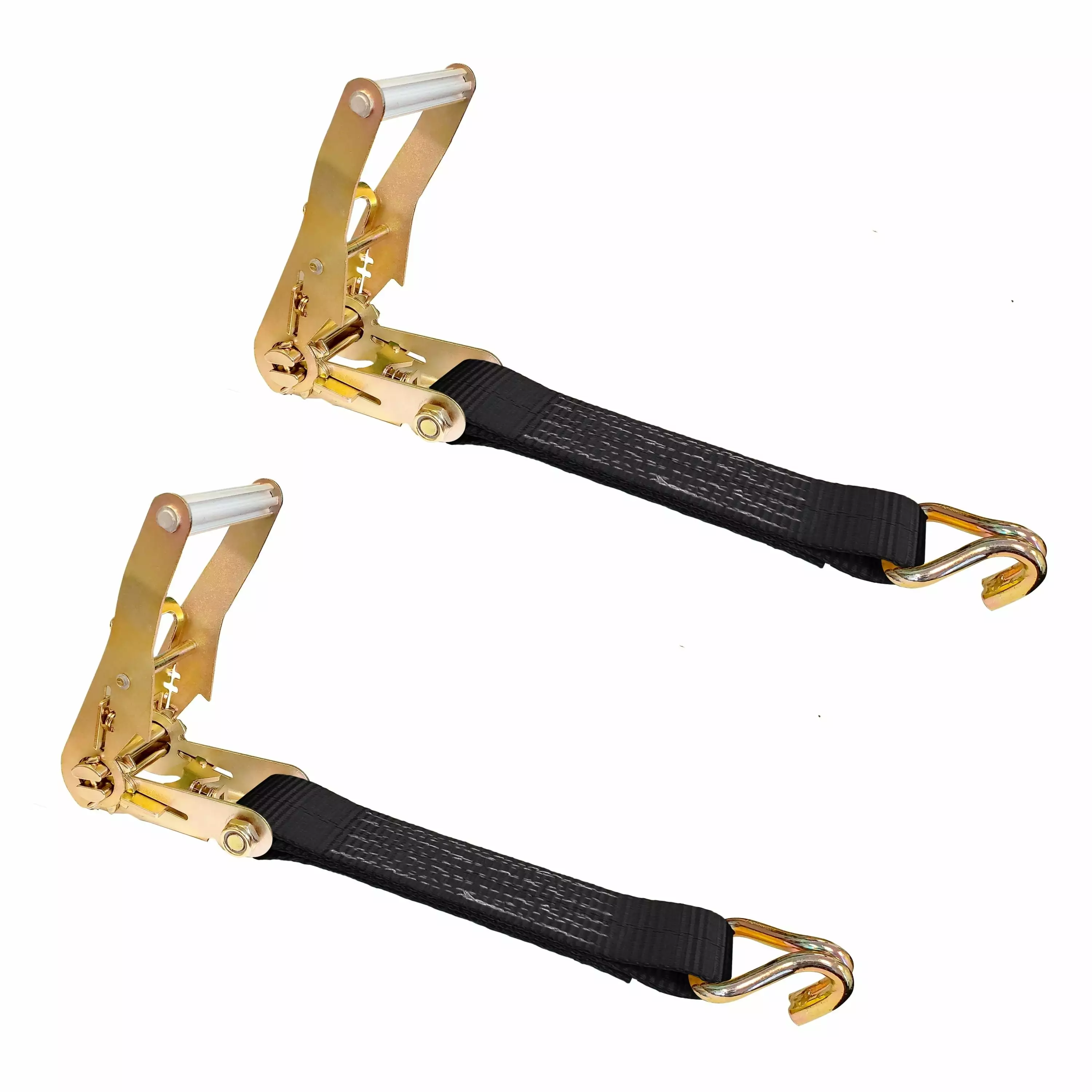 1in 25mm Ratchet Tie Down Straps Black Rust Proof Precise Stitching for MotorcycleTrailer Truck Kayak Boat 5m / 16.4ft