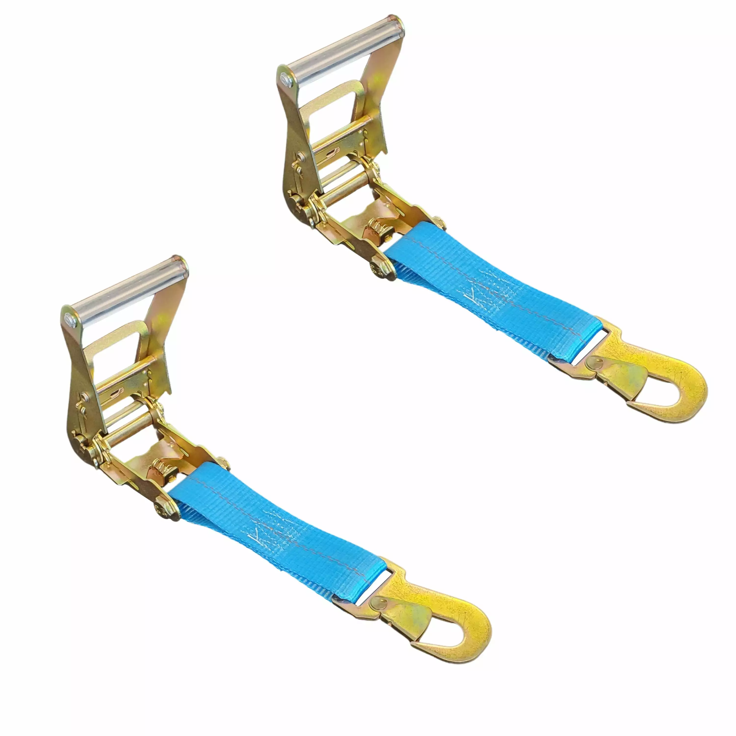 Mega Cargo Control USA Heavy Duty 2 Ratchet Tie Down Replacement Short Fixed End Strap w/Snap Hook