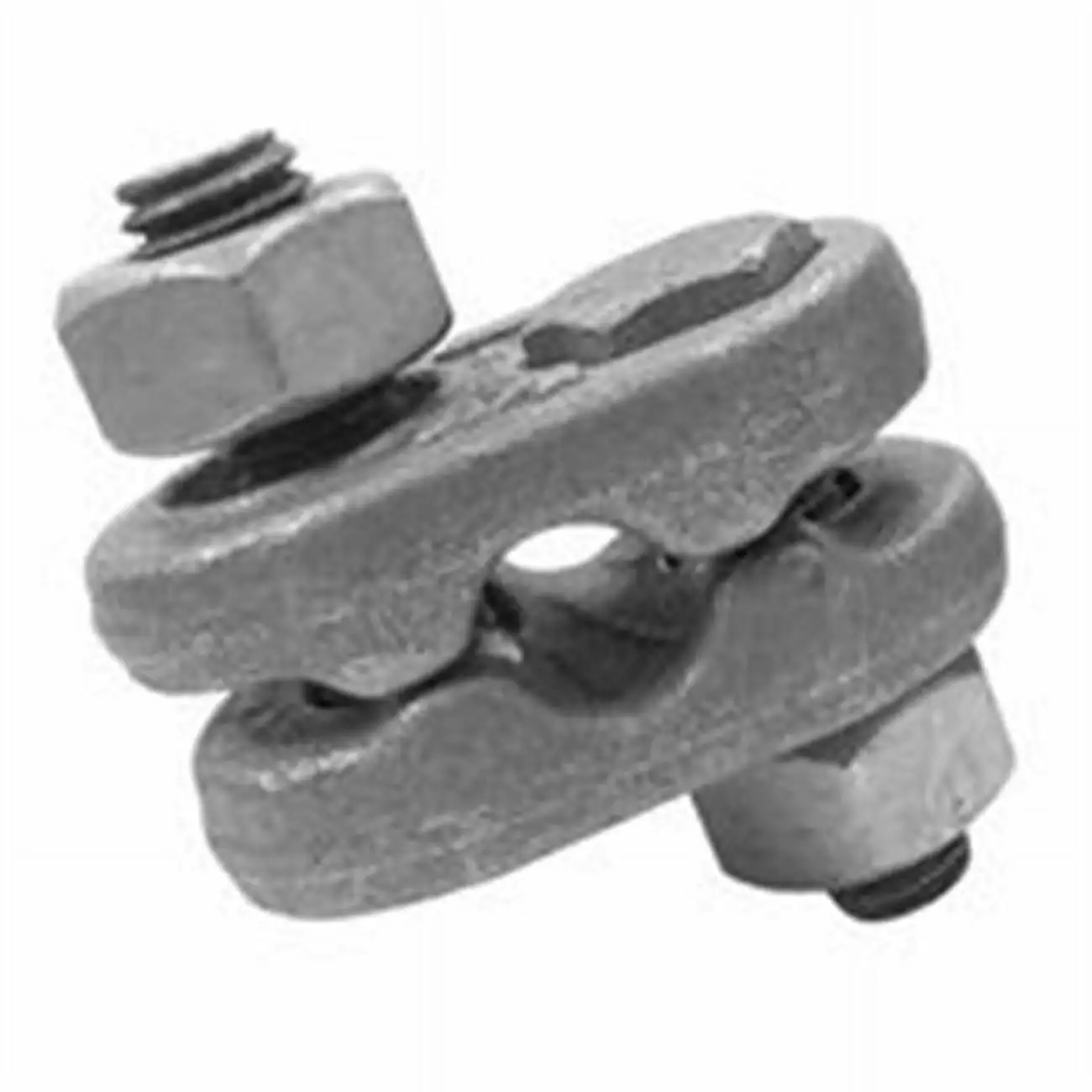 Mid-Grip Wire Rope Clip. 0.63 in.. Galvanized Forged Steel