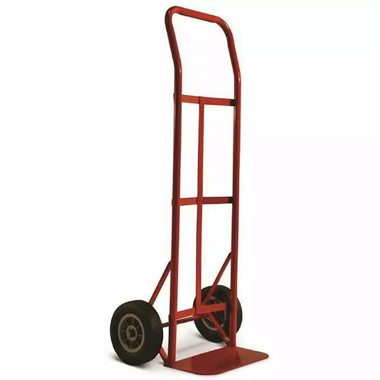 Milwaukee Hand Truck 600 lbs Flow Back Handle Truck with 8 in. Solid Puncture Proof Tire. Red