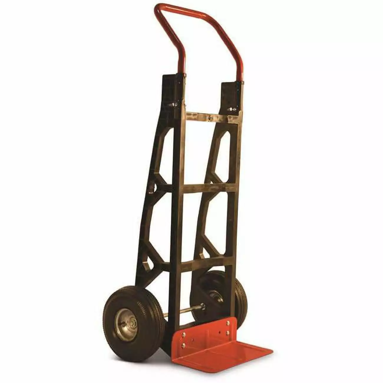 Milwaukee Hand Truck DC40610 600 lbs Poly Flowback Hand Truck with 10 in. Pneumatic Tire, Black