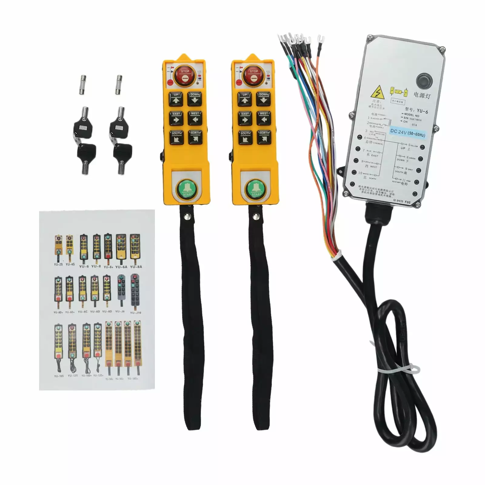 Minxio Waterproof Oil Industrial Remote Control Electric Hoist RemoteControl for Cranes.DC24V