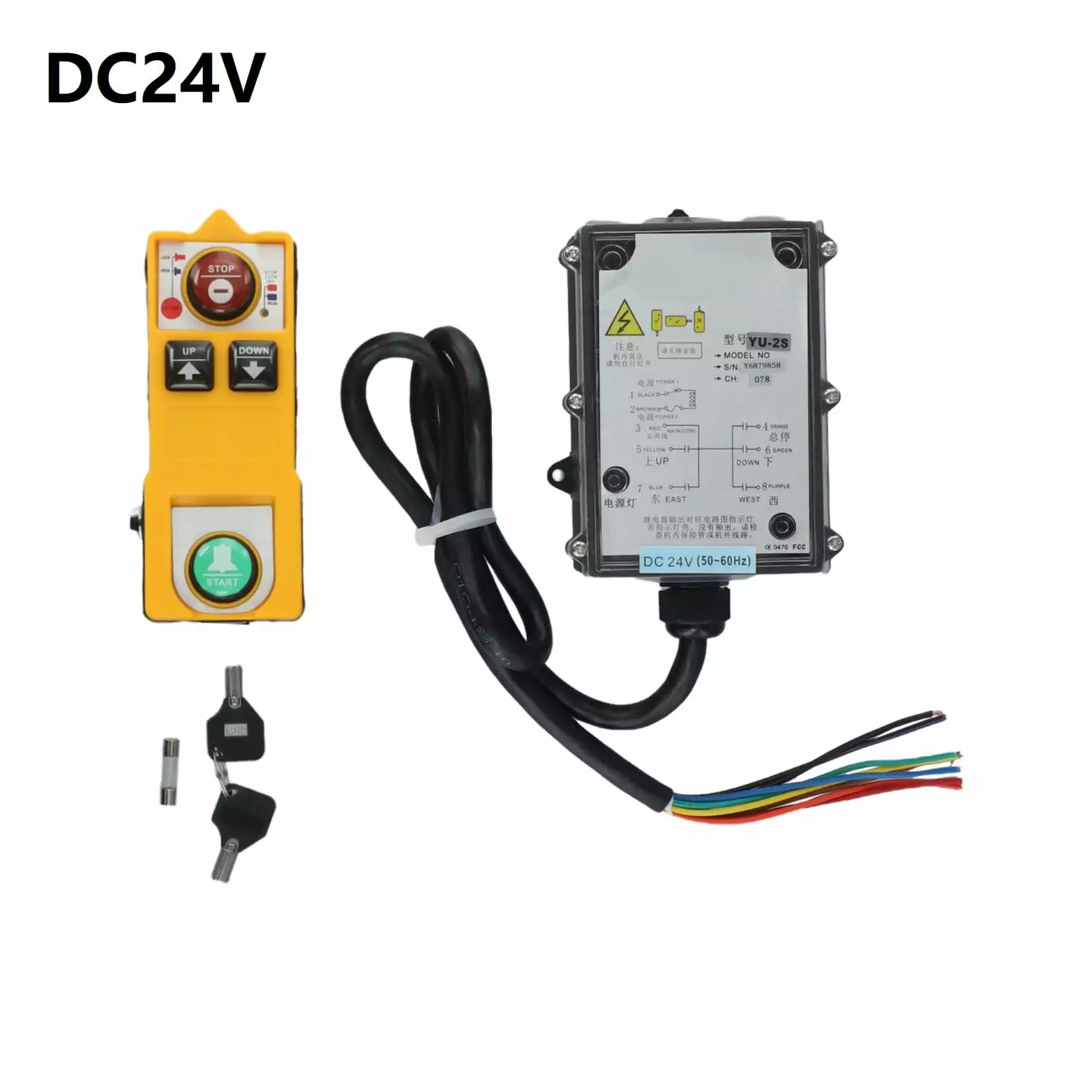 Minxio YU-2S Industrial Remote Control Electric Hoist Remote Control for Crane/Conveyor.DC24V