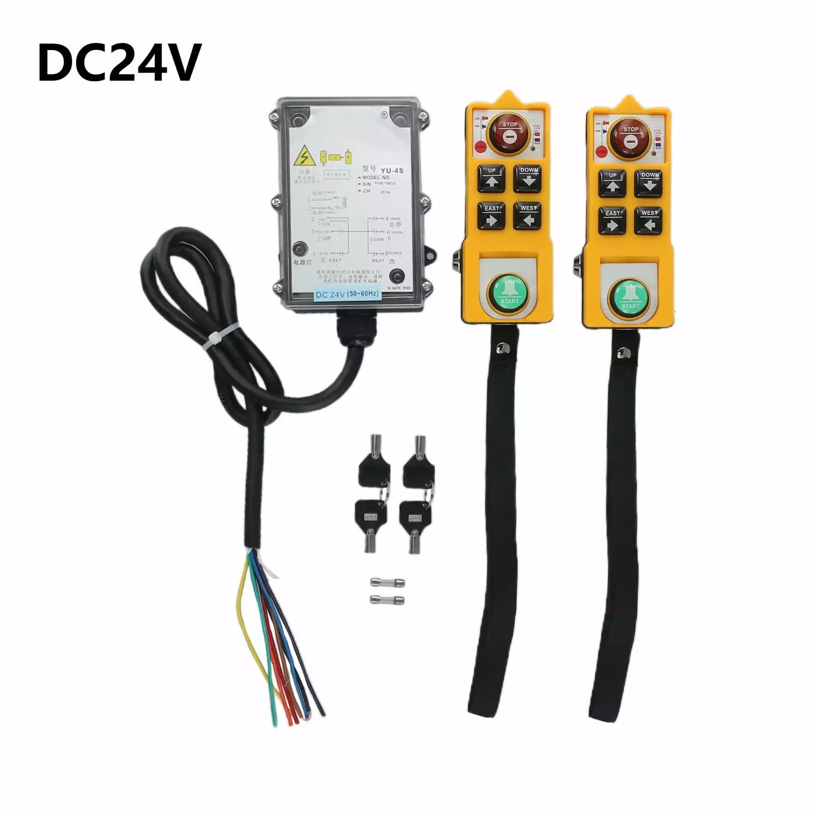 Minxio YU-4S Industrial Remote Control Electric Hoist Remote Control for Crane/Conveyor.DC24V