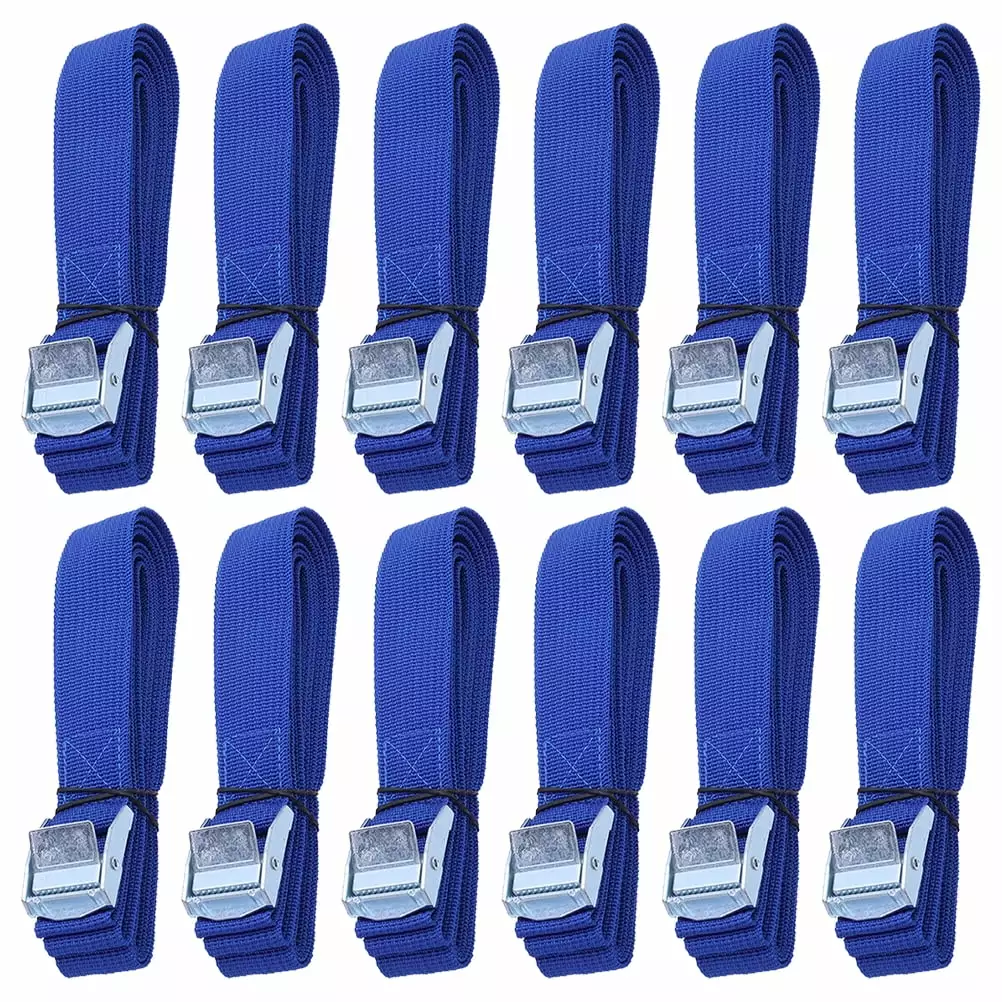 Mizh 12 Pcs Durable Lashing Straps Tie Down Strap Cargo Tie-Down Strap Cam Lock Buckle