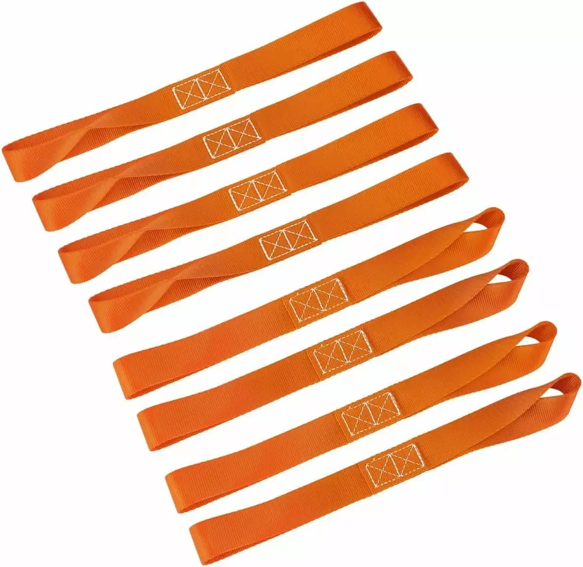 Motorcycle Tie Down Loop Straps - 2300 lb Break Strength (12 x 1. 8 Pcs. Orange)