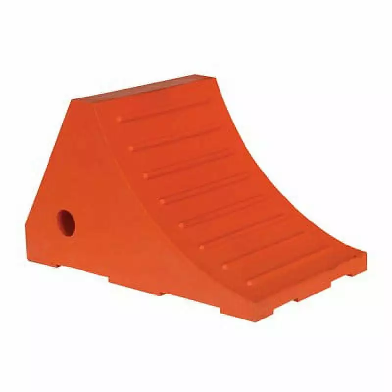 NS Traffic Safety Orange Urethane Wheel Chock. 4.5 lb. (1 Unit)