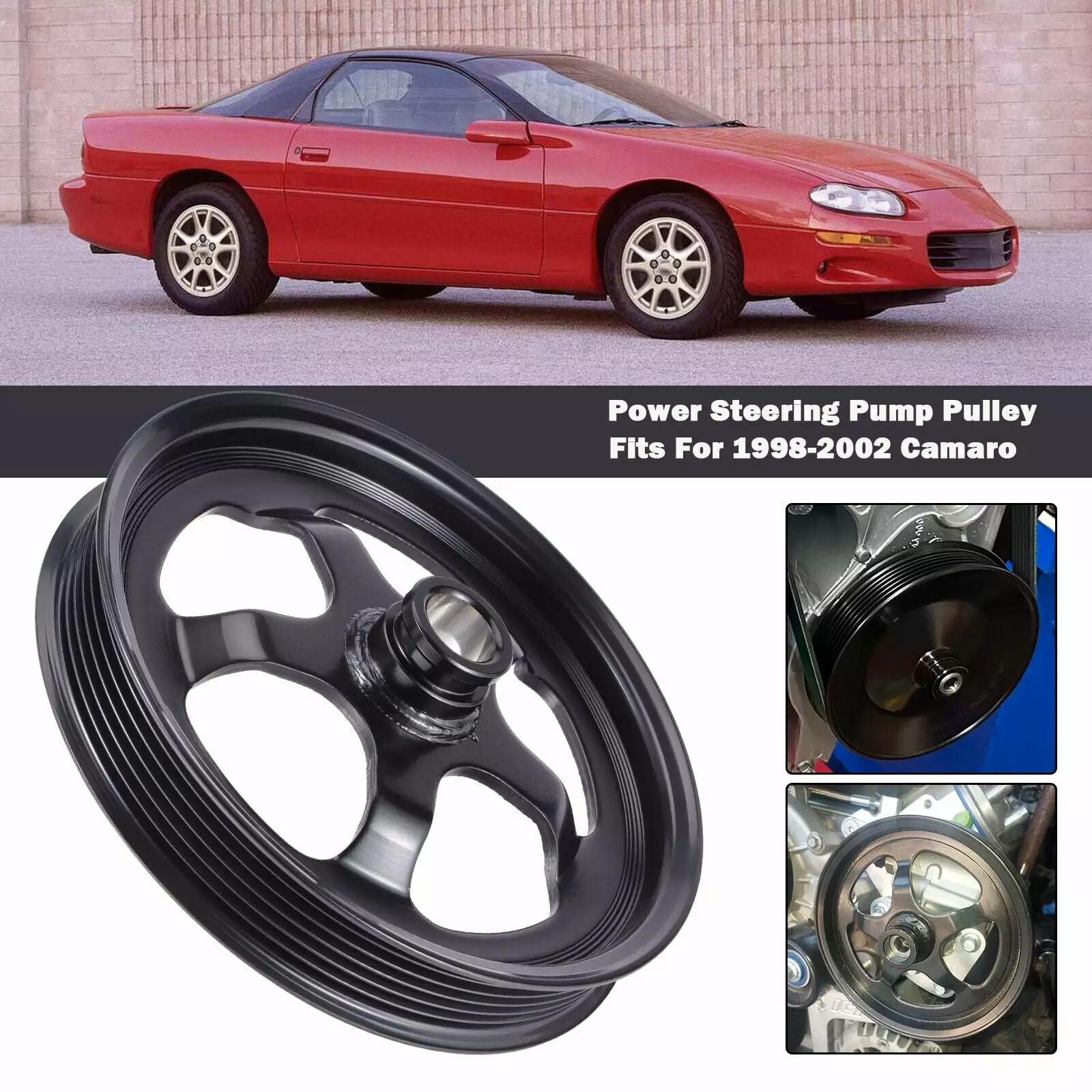 New For 98-02 LS1 Camaro / Firebird Power Steering Pump Pulley Steel 12559885