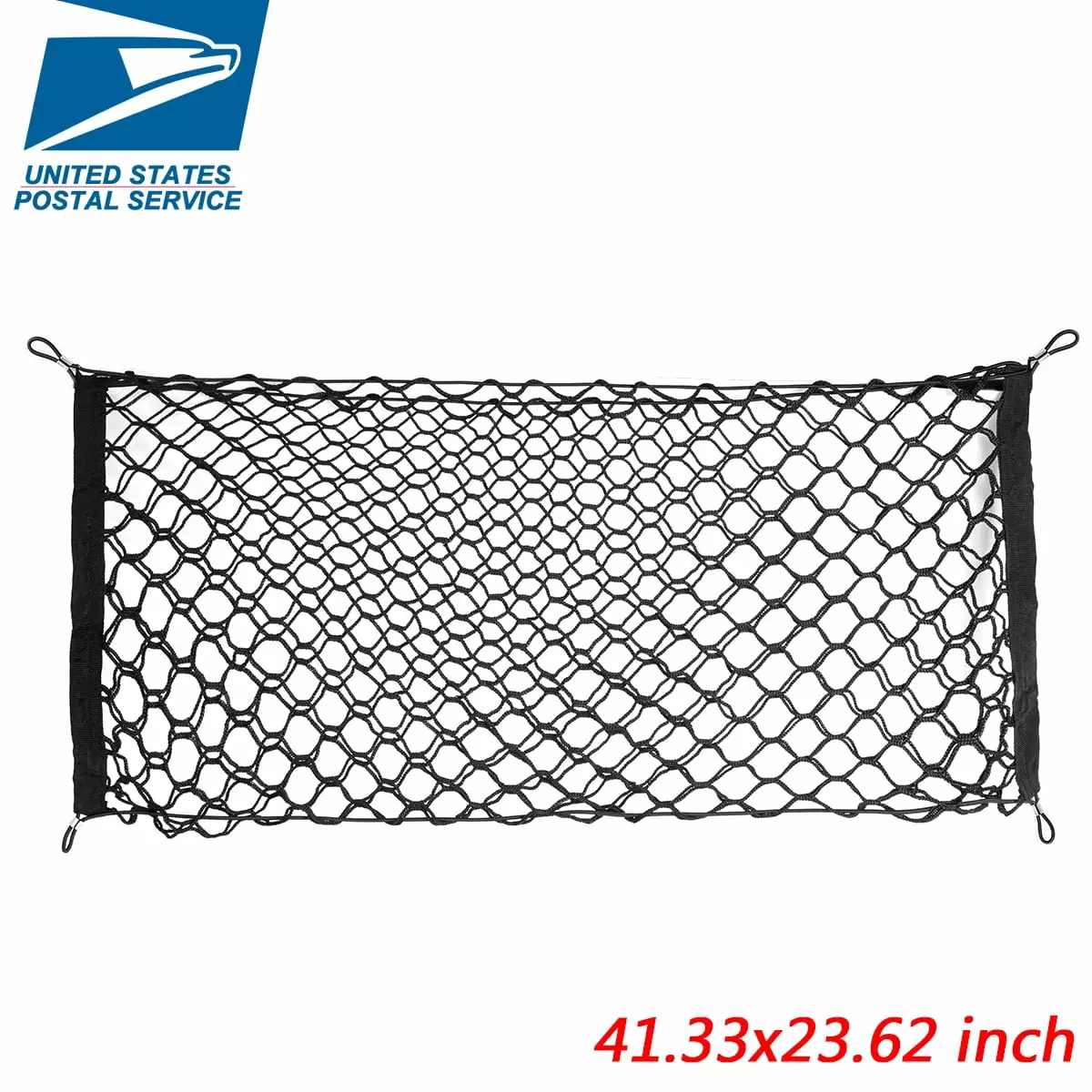 Heavy Duty Cargo Net Stretchable Car Interior Accessories Adjustable Elastic Trunk Storage Net With Hook For SUVs Cars And Trucks