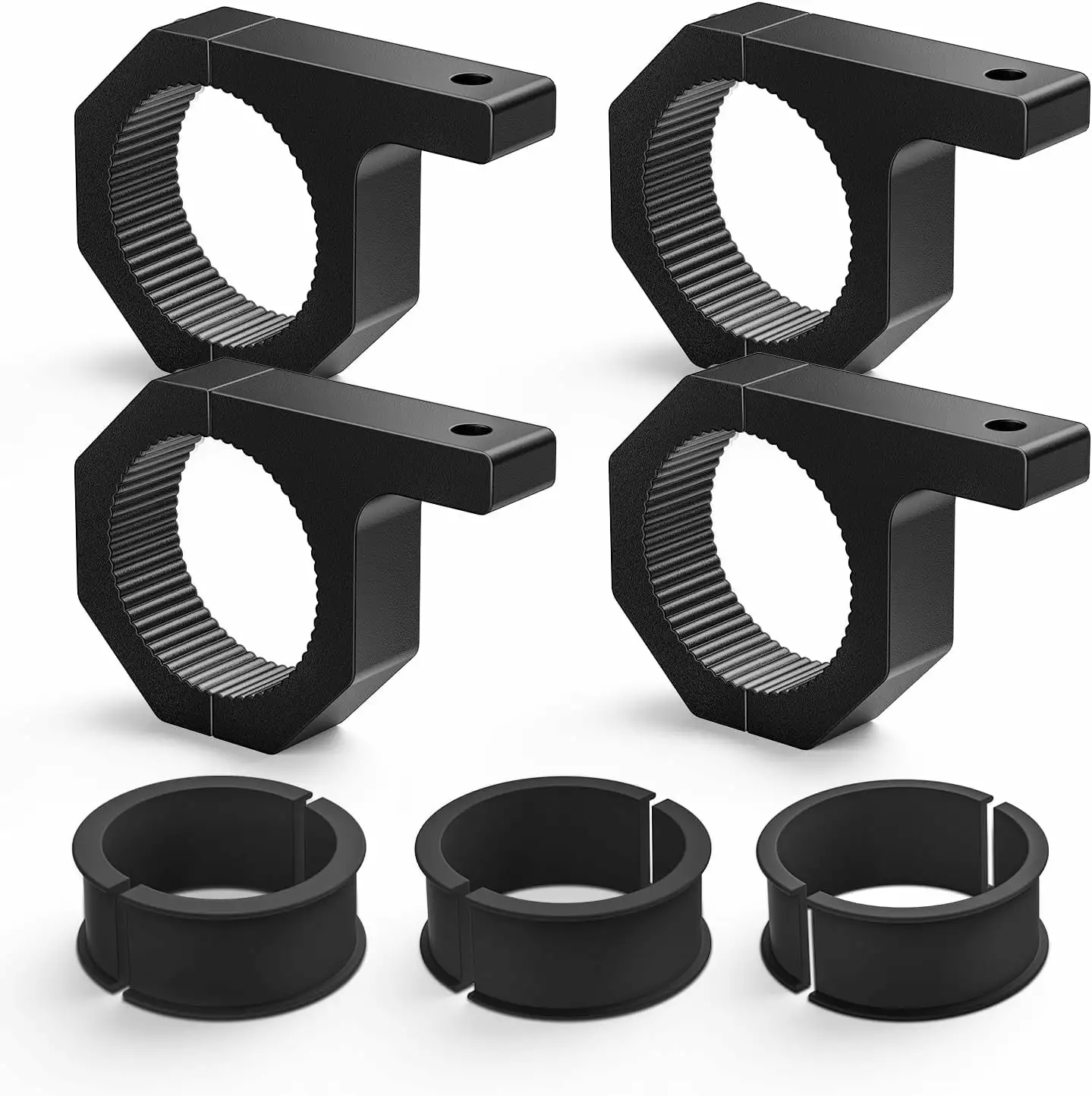 Nilight 4PCS Roll Bar Clamps Mounting Brackets LED Light Mount Clamps Tube Light Mounts Fit on 2.135 2.25 2.375 2.5 Bull Bars Roof Racks Roll Cages for ATV UTV Truck. 2 Years Warranty