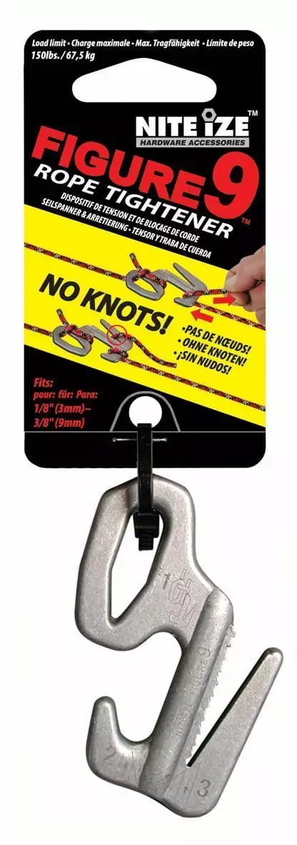 Nite Ize F9L-02-09 Figure 9 Rope Tightner. Large. Silver. Each