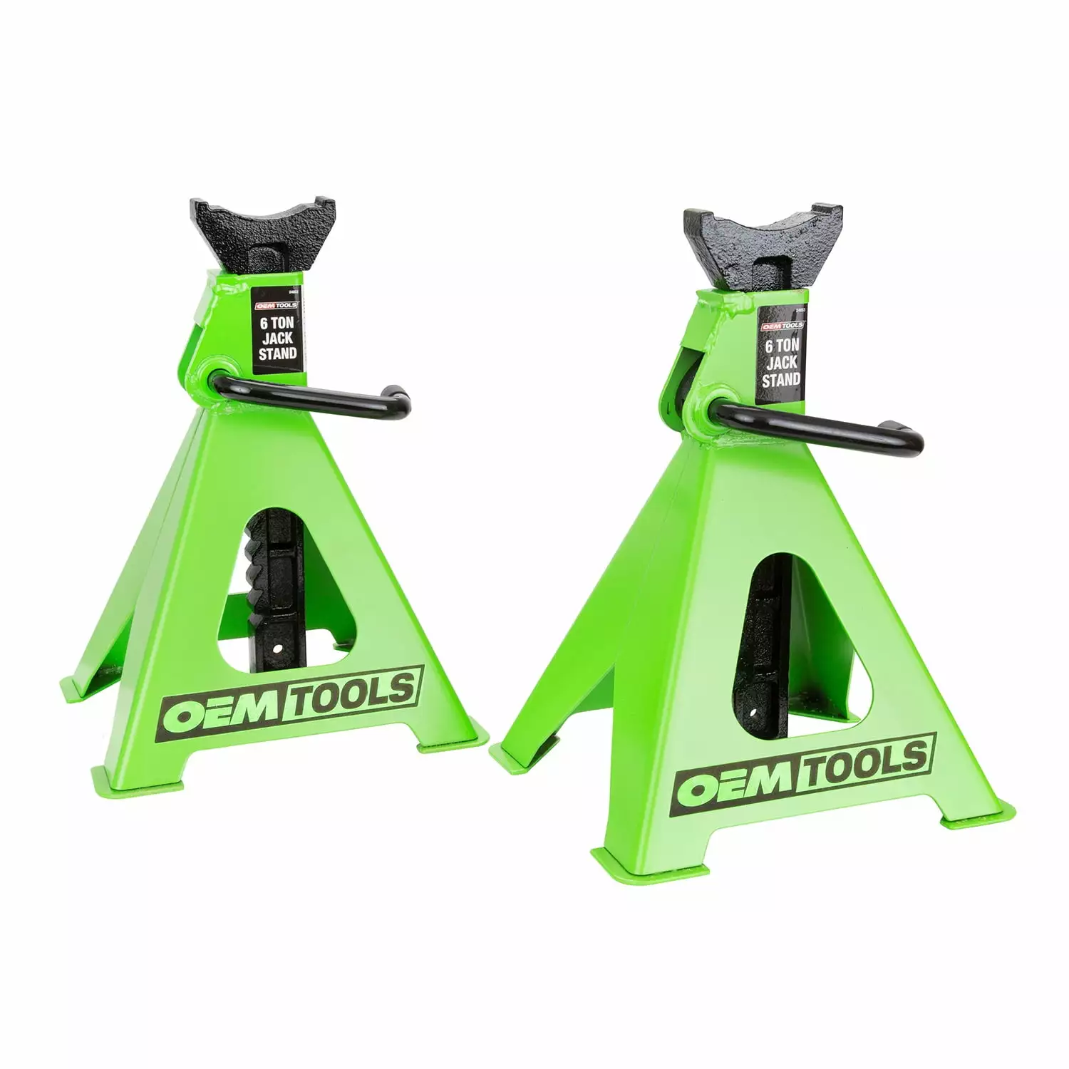 OEMTOOLS 24853 6 Ton Jack Stands Min Height: 15-3/4 Max Height: 24-3/8 Recessed