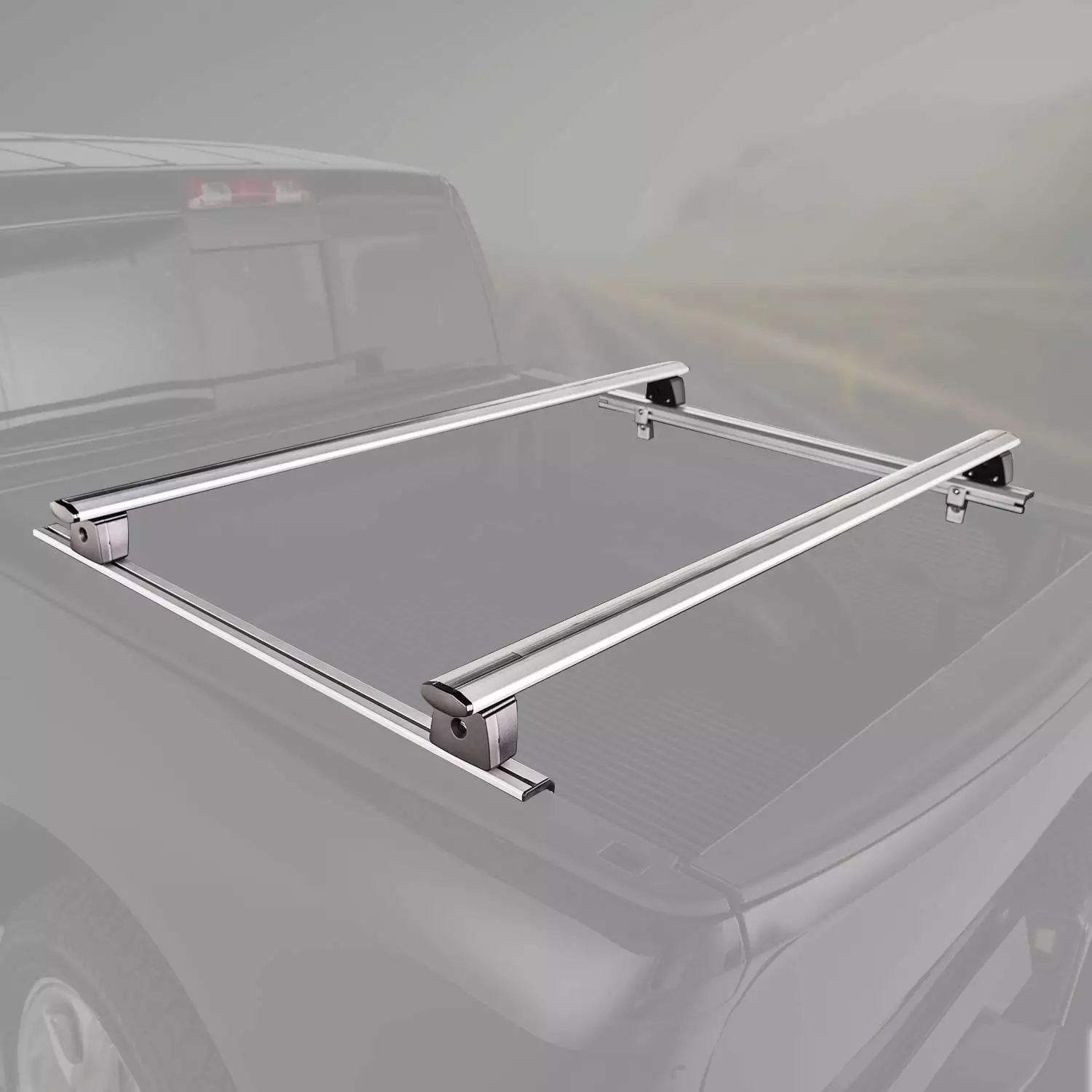 ECCPP Black Pickup Truck Bed Ladder Rack Universal Fits Overland Rack Truck Bed Rack Cargo Carrier(Including Side Rails)