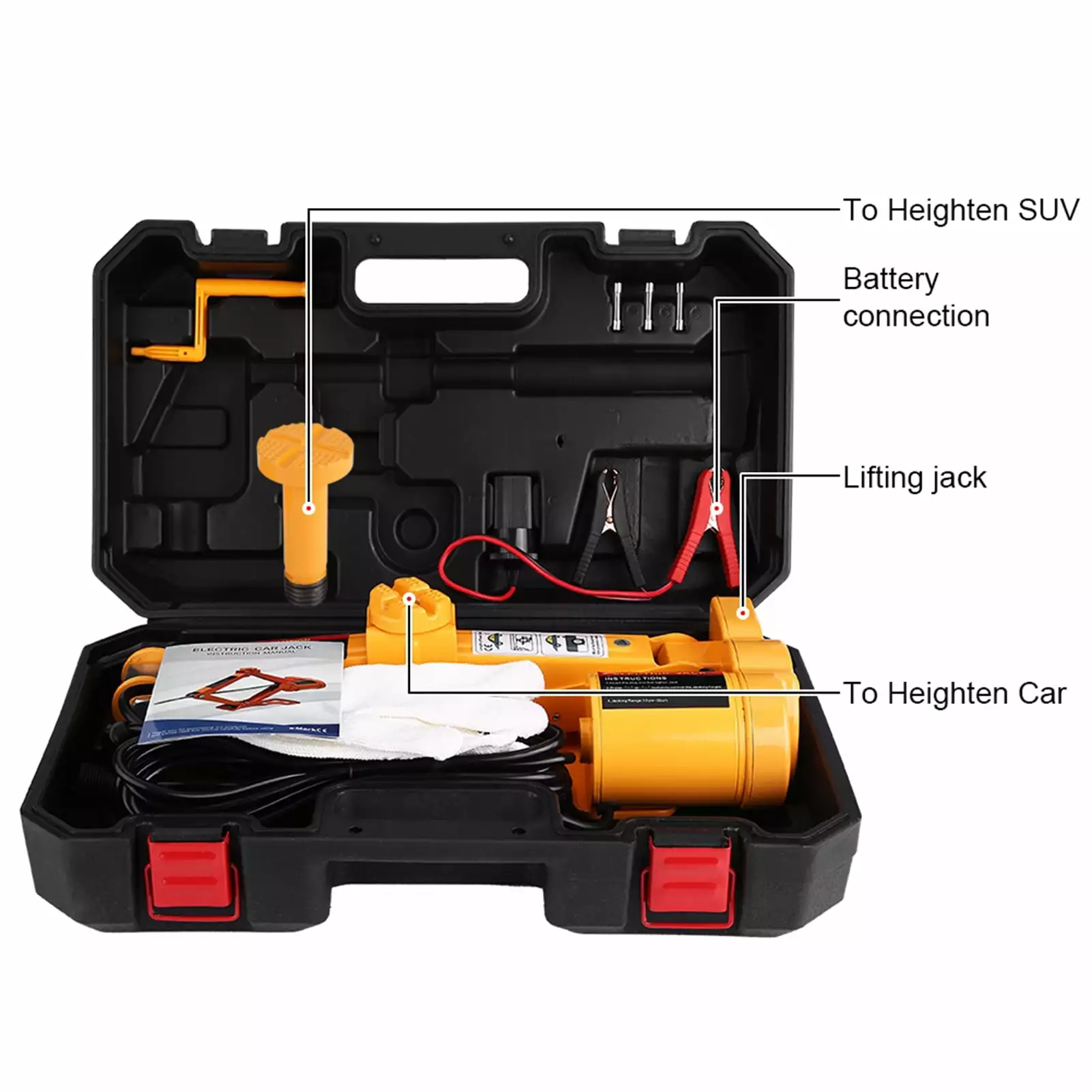 OTVIAP 3Ton 12V DC Automotive Car Electric Jack Lifting SUV Van Garage and Emergency Equipment. Auto Jack.Electric Jack