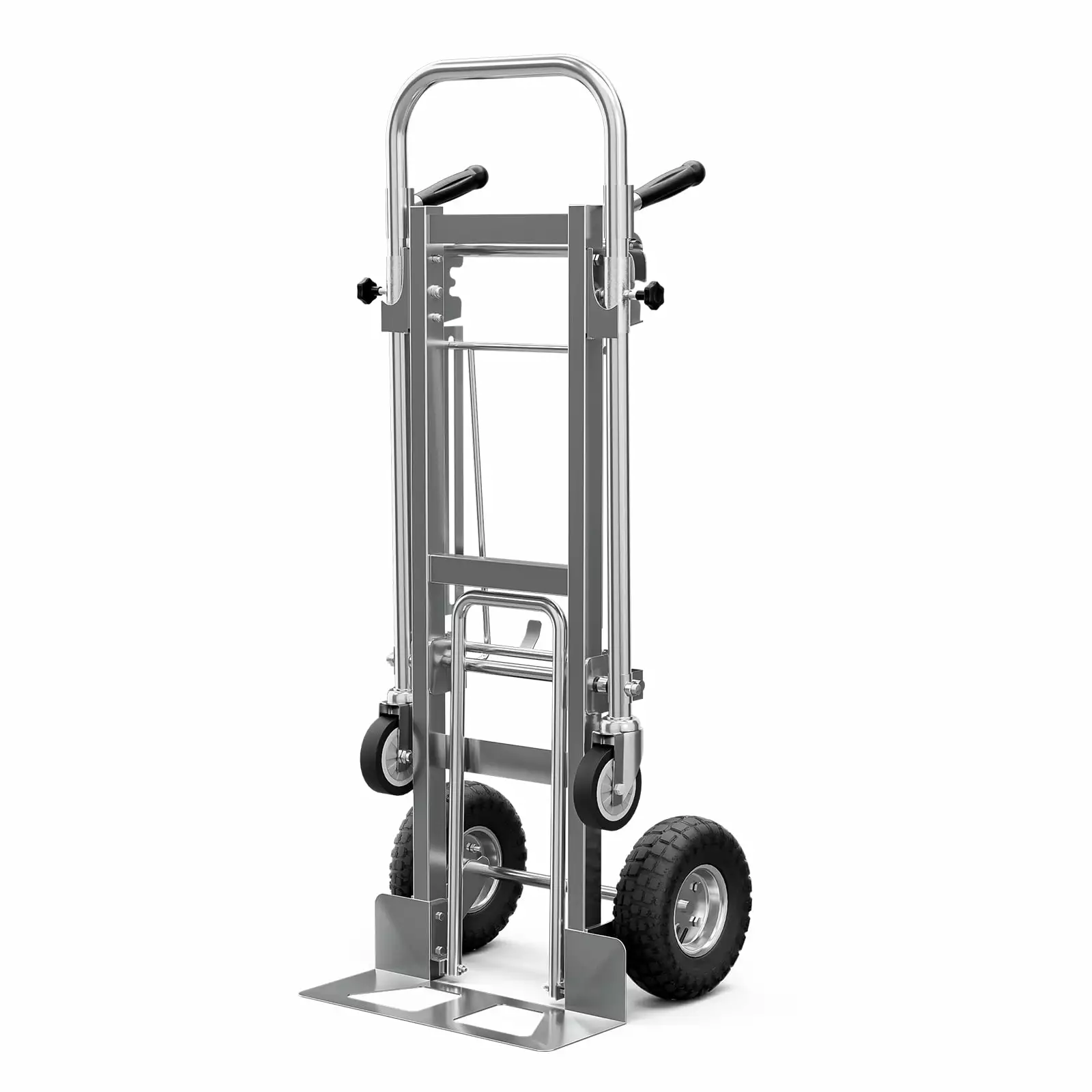 Oarlike Hand Truck.3 in 1 Convertible Dolly Cart . 770 LBS Capacity Folding Hand Truck 2 Wheel Dolly 4 Wheel Cart Assisted Hand Truck with 10 Pneumatic Wheel