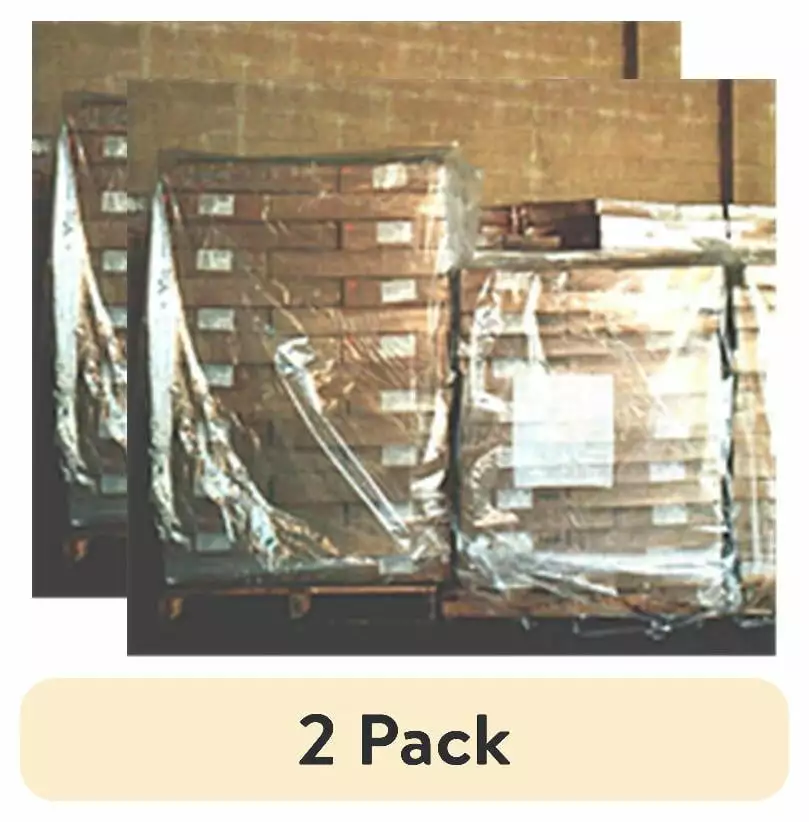 (2 pack) Office Depot Brand 2 Mil Clear Pallet Covers 48 x 42 x 66. Box of 50