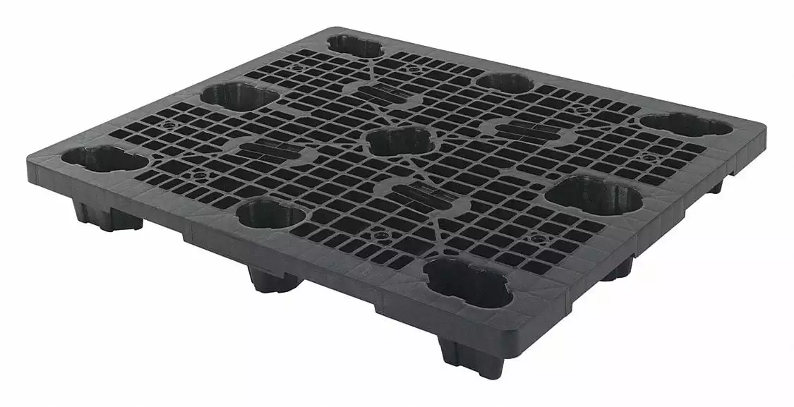 Orbis Pallet.Plastic.Black.Nestable.5-3/4 in.H 40X48 XP ECON CISC BLK