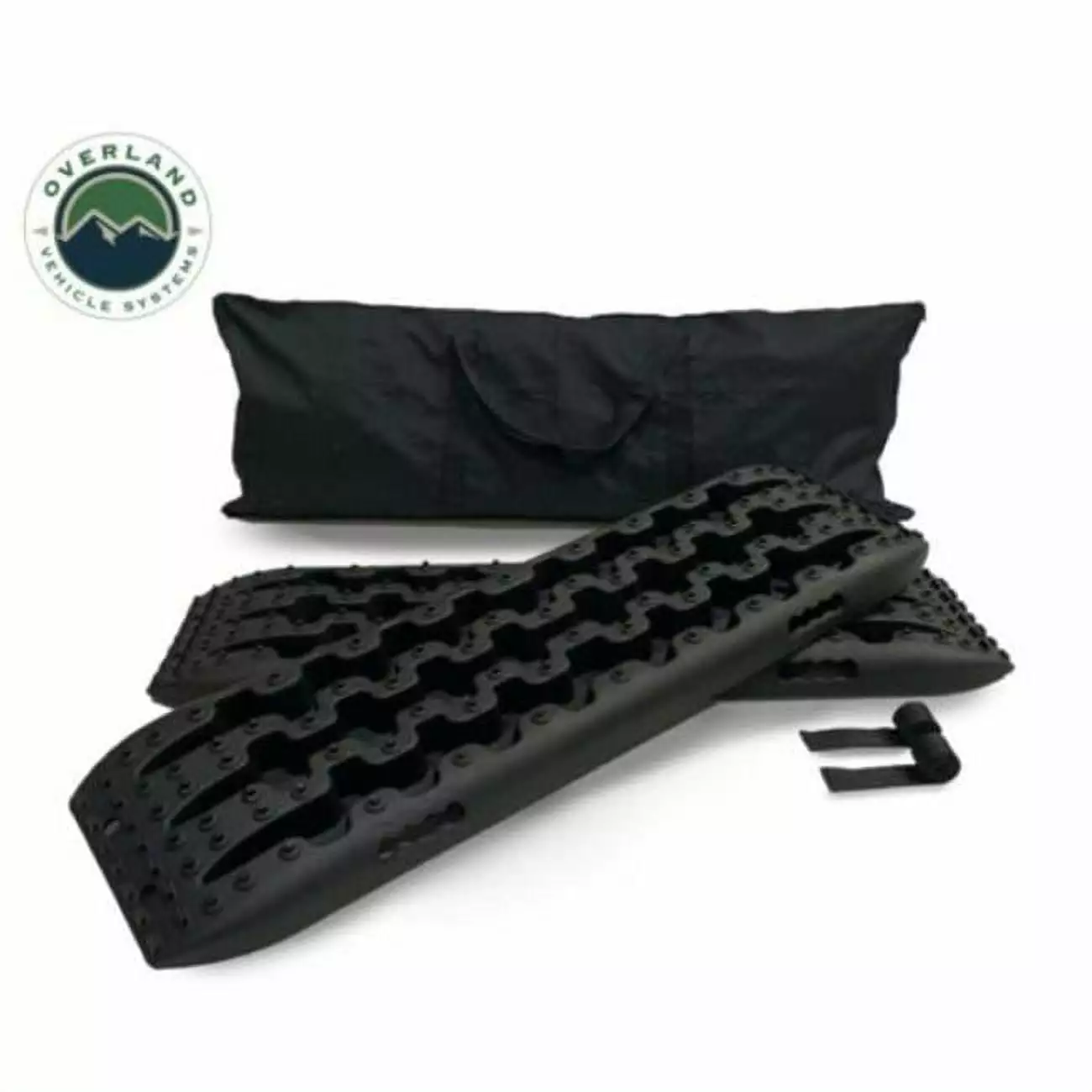 Overland Vehicle Systems 19169911: Recovery Ramp Small with Pull Strap and Storage Bag - Black/Black