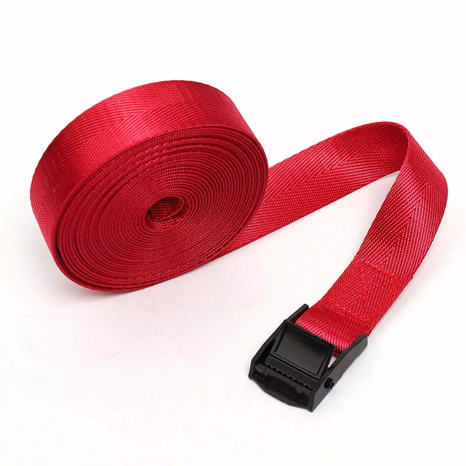 PHANY 2M Buckle Tie-Down Belt cargo straps for Car motorcycle bike With Metal Buckle Tow Rope Strong Ratchet Belt for Luggage Bag/Red