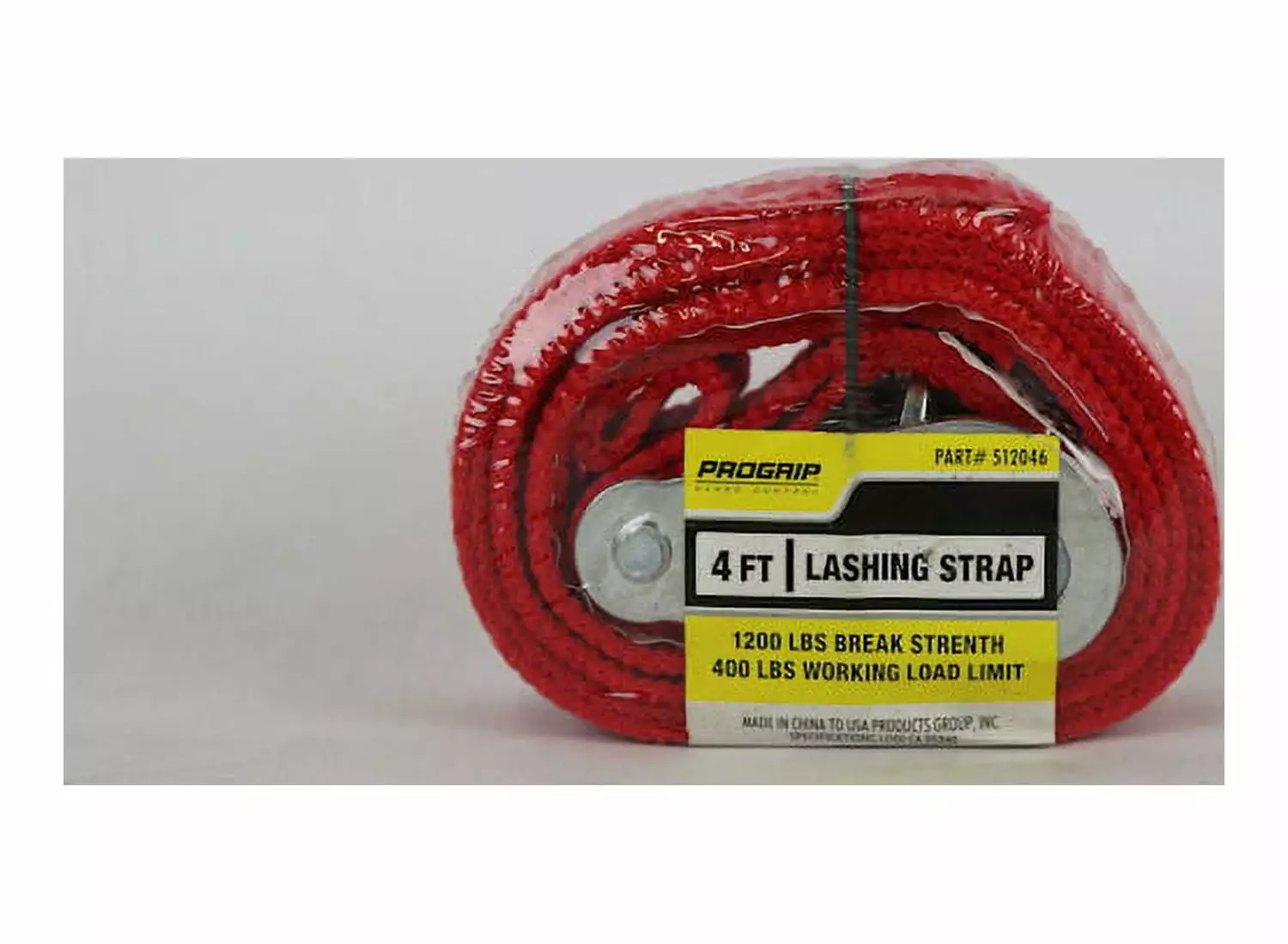 PROGRIP 512046 4 FT Lashing Strap. Red - 6 Pack