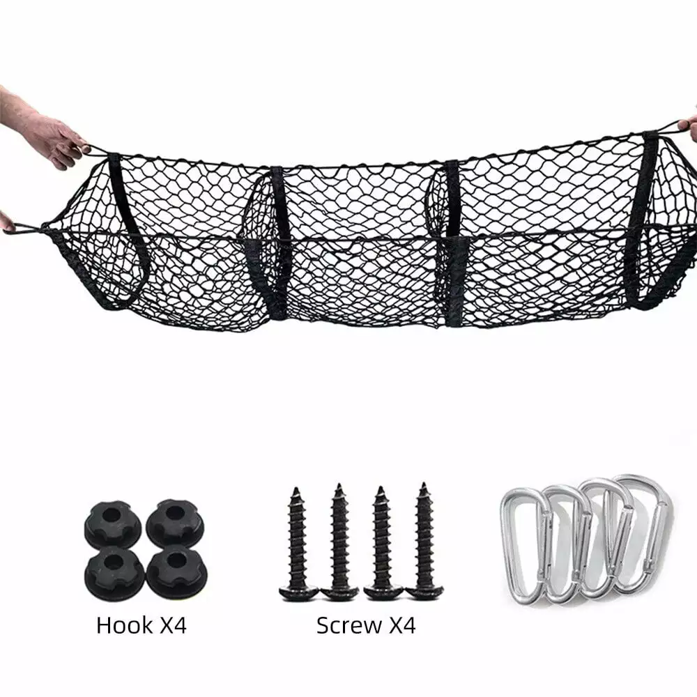 Paddsun For Toyota TACOMA 05-23 Truck Pickup Trunk Elastic Bed Mesh Pocket Cargo Net